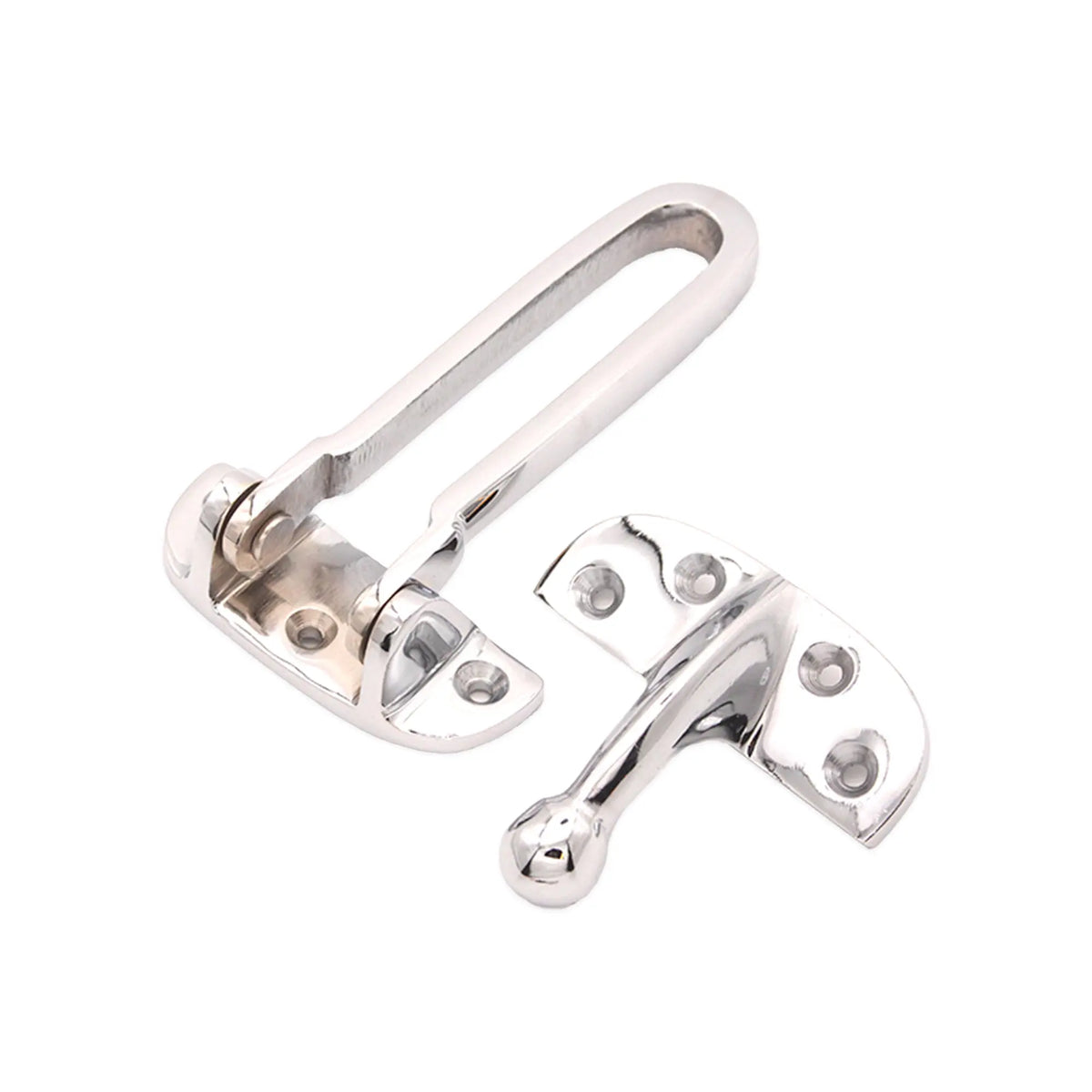 Brass Door Guard 105mm Polished Chrome Spira