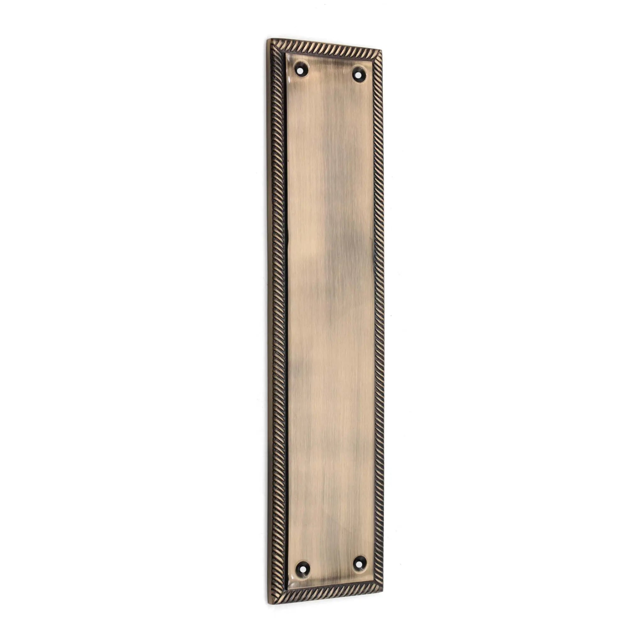 Georgian Finger Plate 285mm Antique Brass Spira