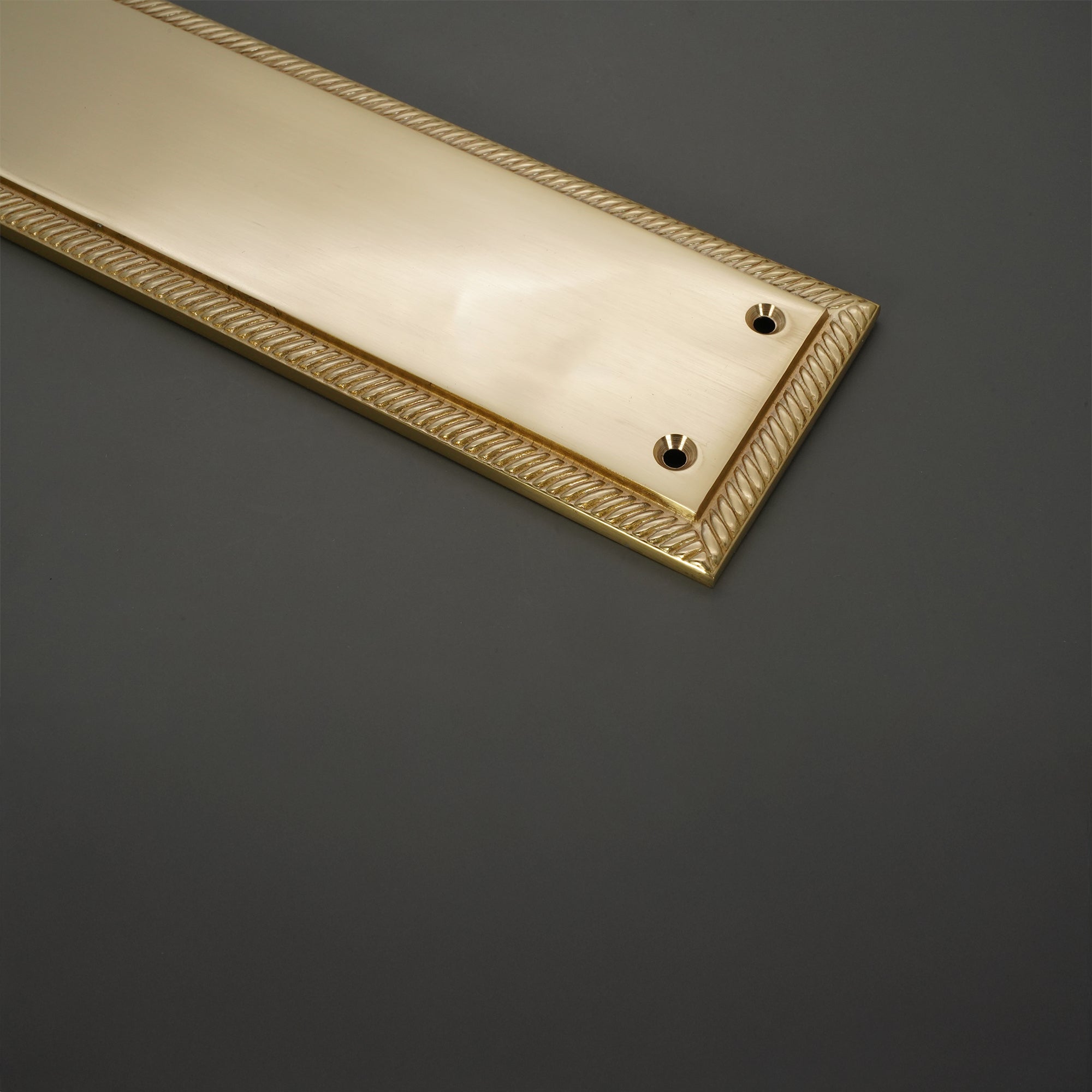 Georgian Finger Plate 300mm Polished Brass