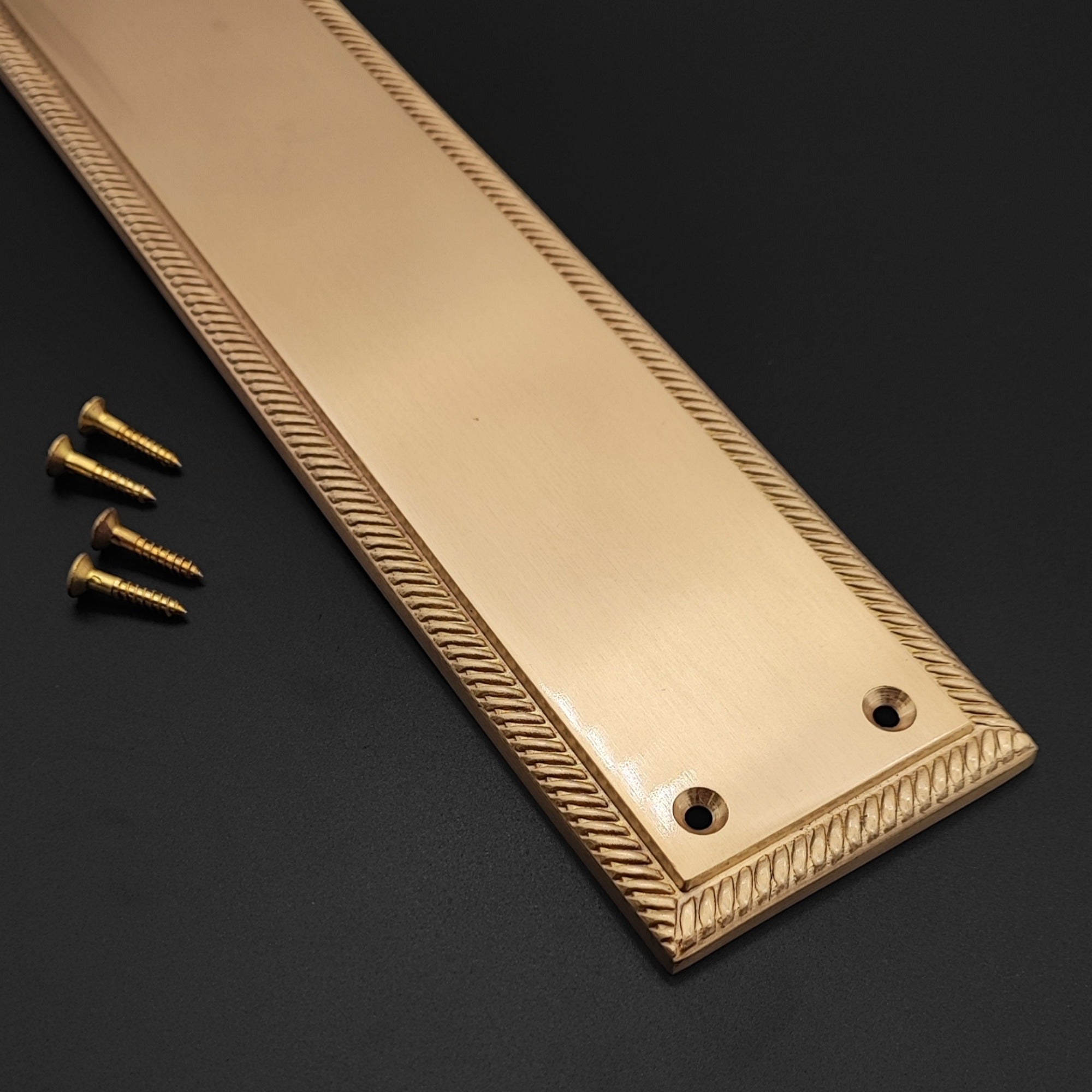 Georgian Finger Plate 300mm Satin Brass