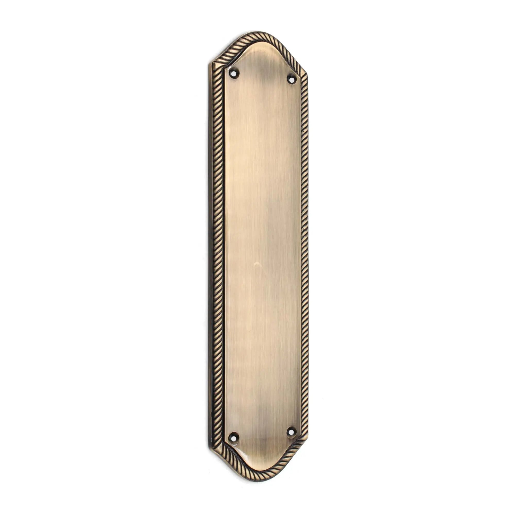 Georgian Half Round Finger Plate 295mm Antique Brass Spira