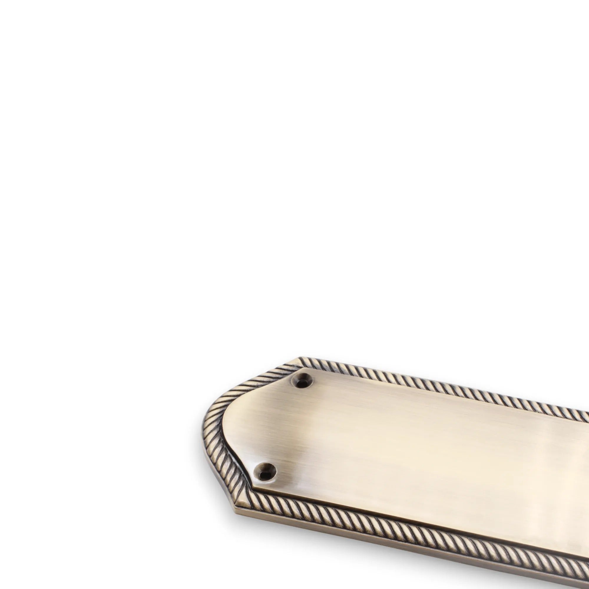 Georgian Half Round Finger Plate 300mm Antique Brass