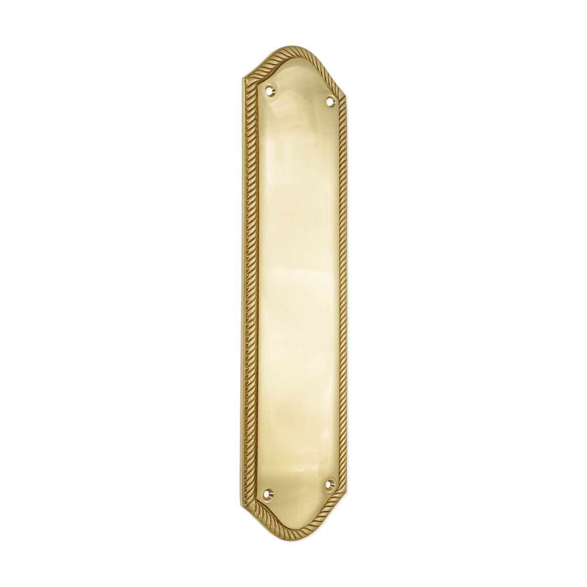 Georgian Half Round Finger Plate 300mm Polished Brass