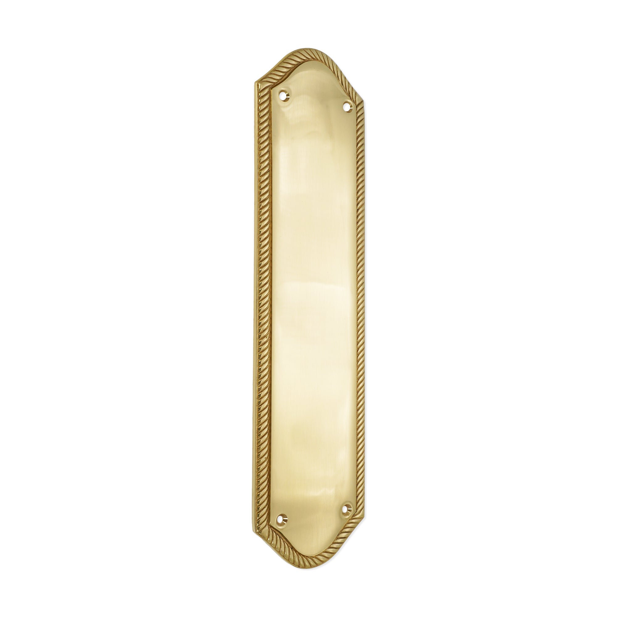 Georgian Half Round Finger Plate 300mm Polished Brass