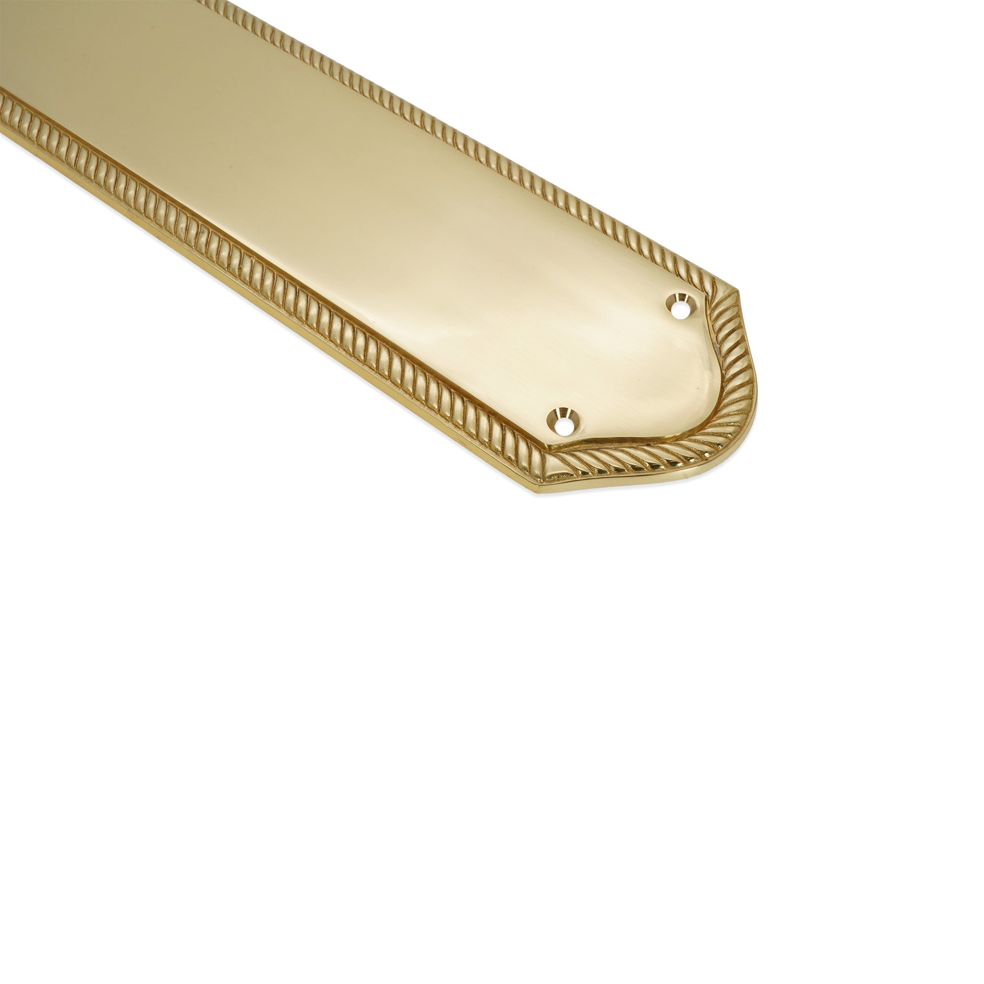 Georgian Half Round Finger Plate 300mm Polished Brass