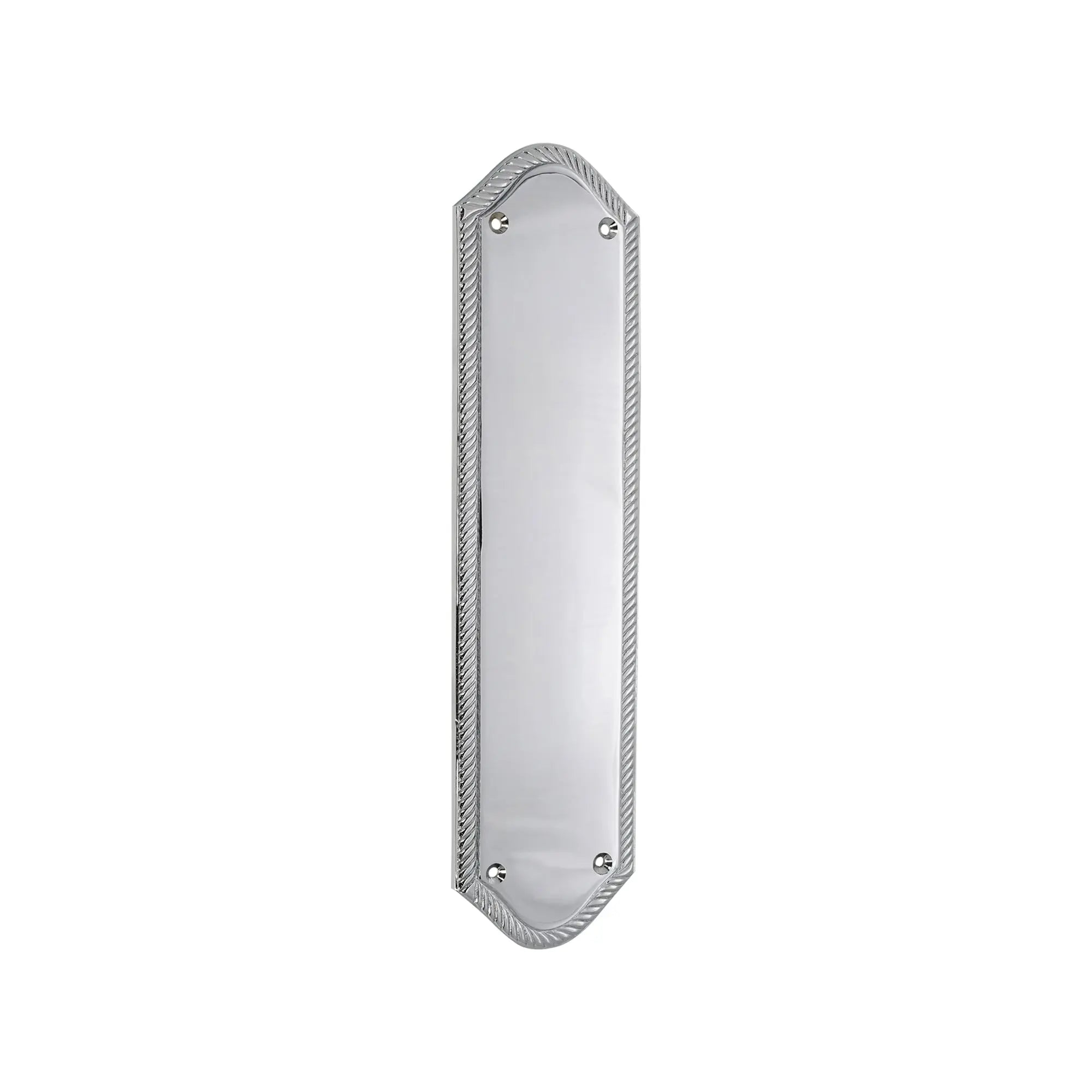 Georgian Half Round Finger Plate 300mm Polished Chrome Spira