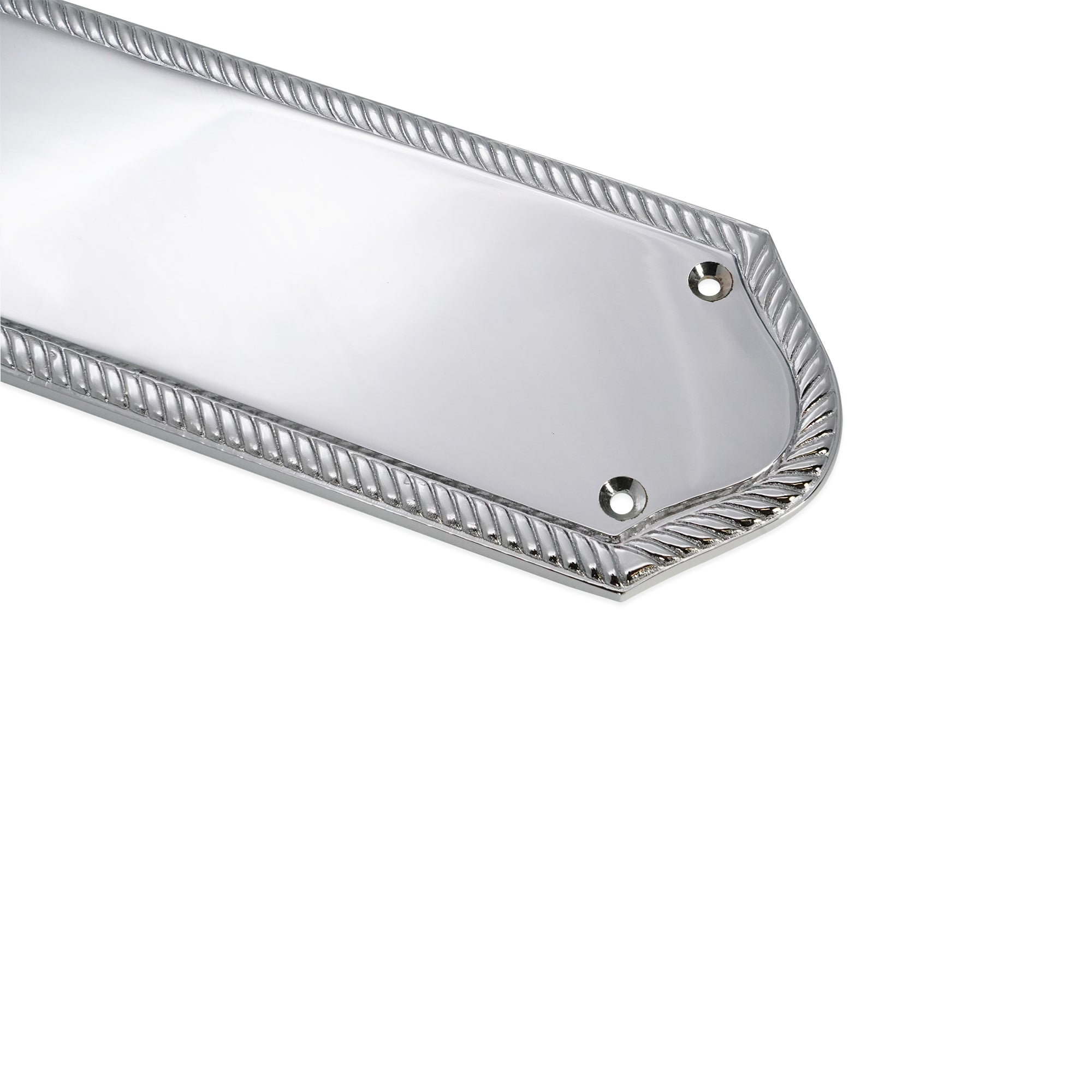 Georgian Half Round Finger Plate 300mm Satin Chrome