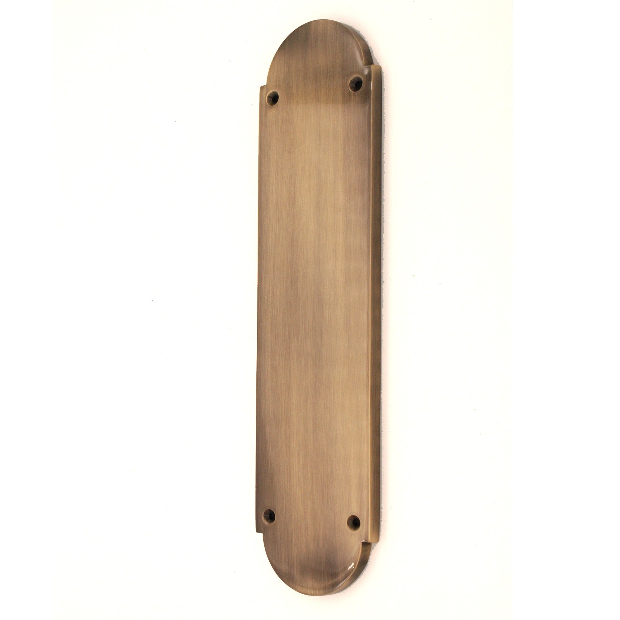 Victorian Half Round Finger Plate 300mm Antique Brass