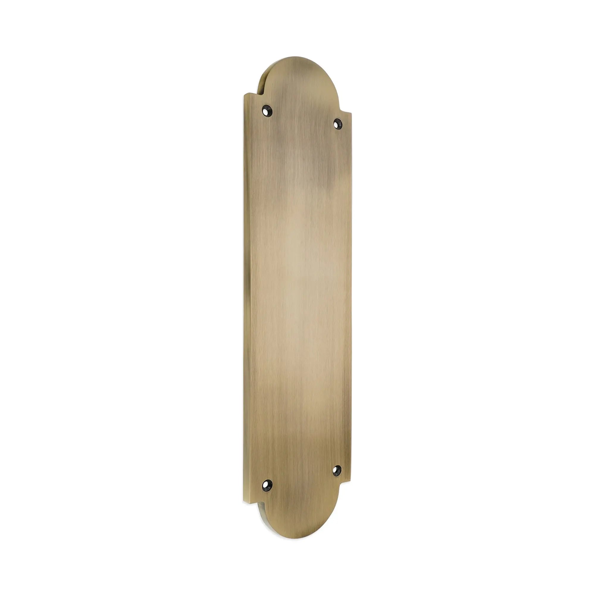 Victorian Half Round Finger Plate 300mm Antique Brass Spira