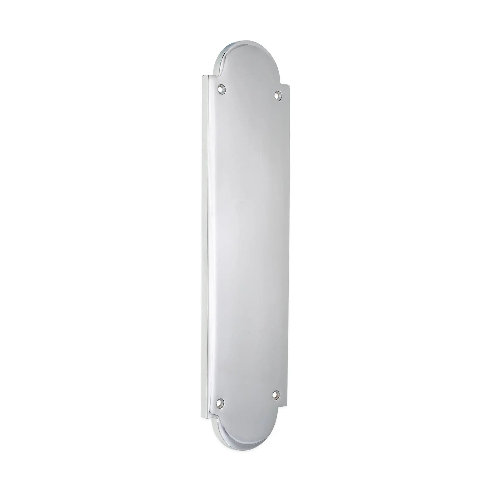 Victorian Half Round Finger Plate 300mm Polished Chrome Spira