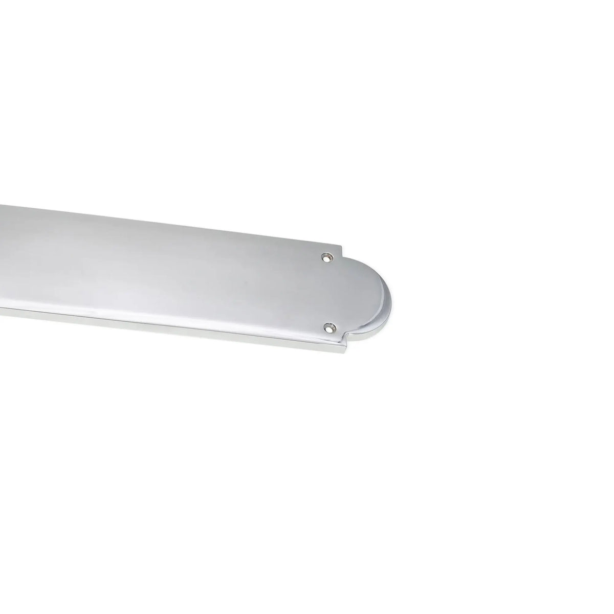 Victorian Half Round Finger Plate 300mm Polished Chrome Spira