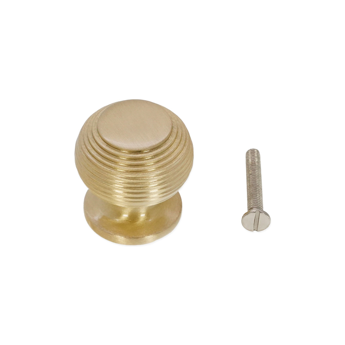 Beehive Small 30mm Cupboard Knob Satin Brass