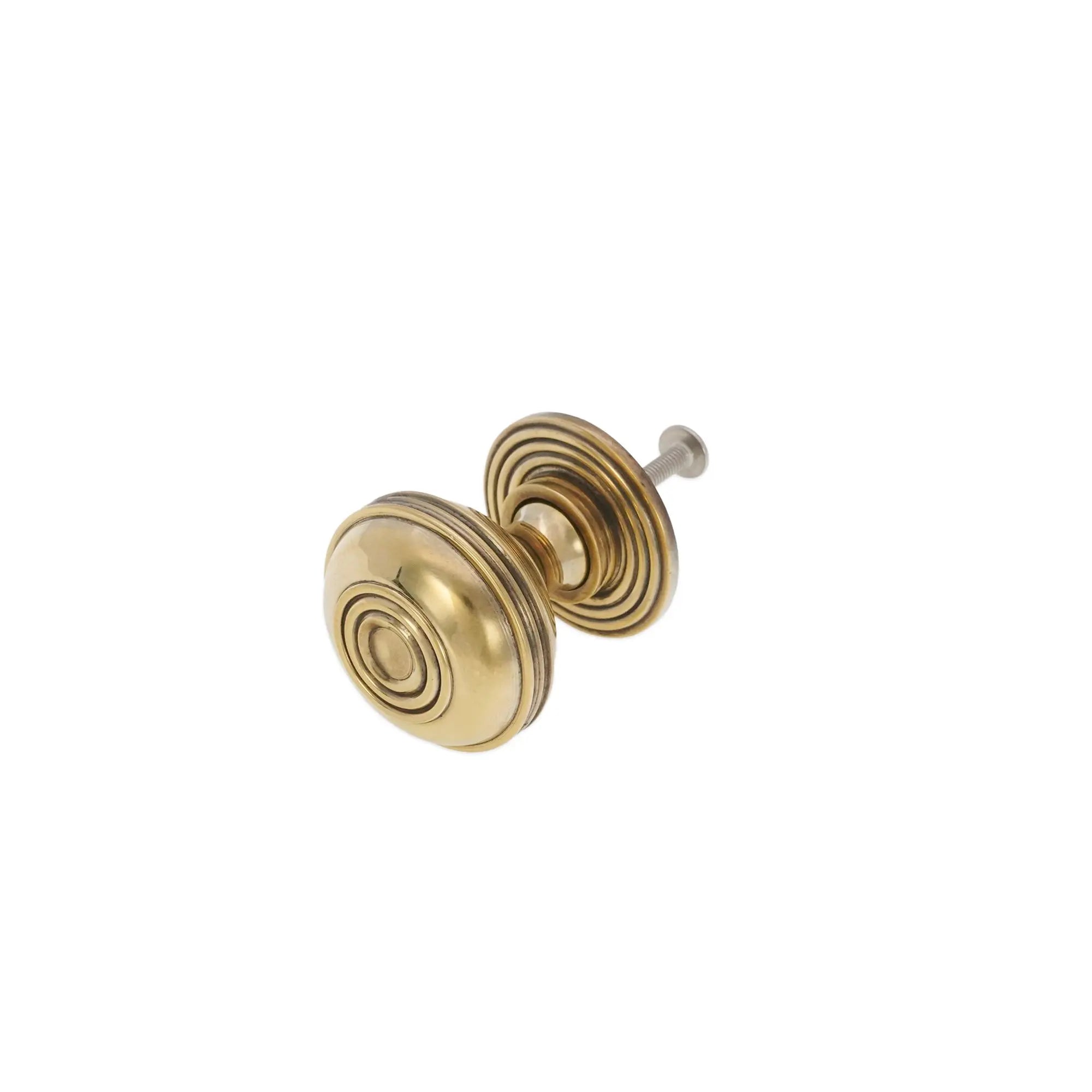 Preston Large 38mm Cupboard Knob Aged Brass Spira