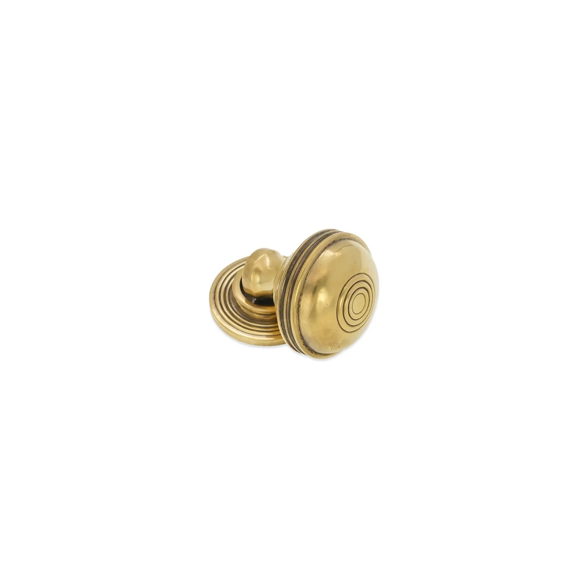 Preston Small 32mm Cupboard Knob Aged Brass Spira