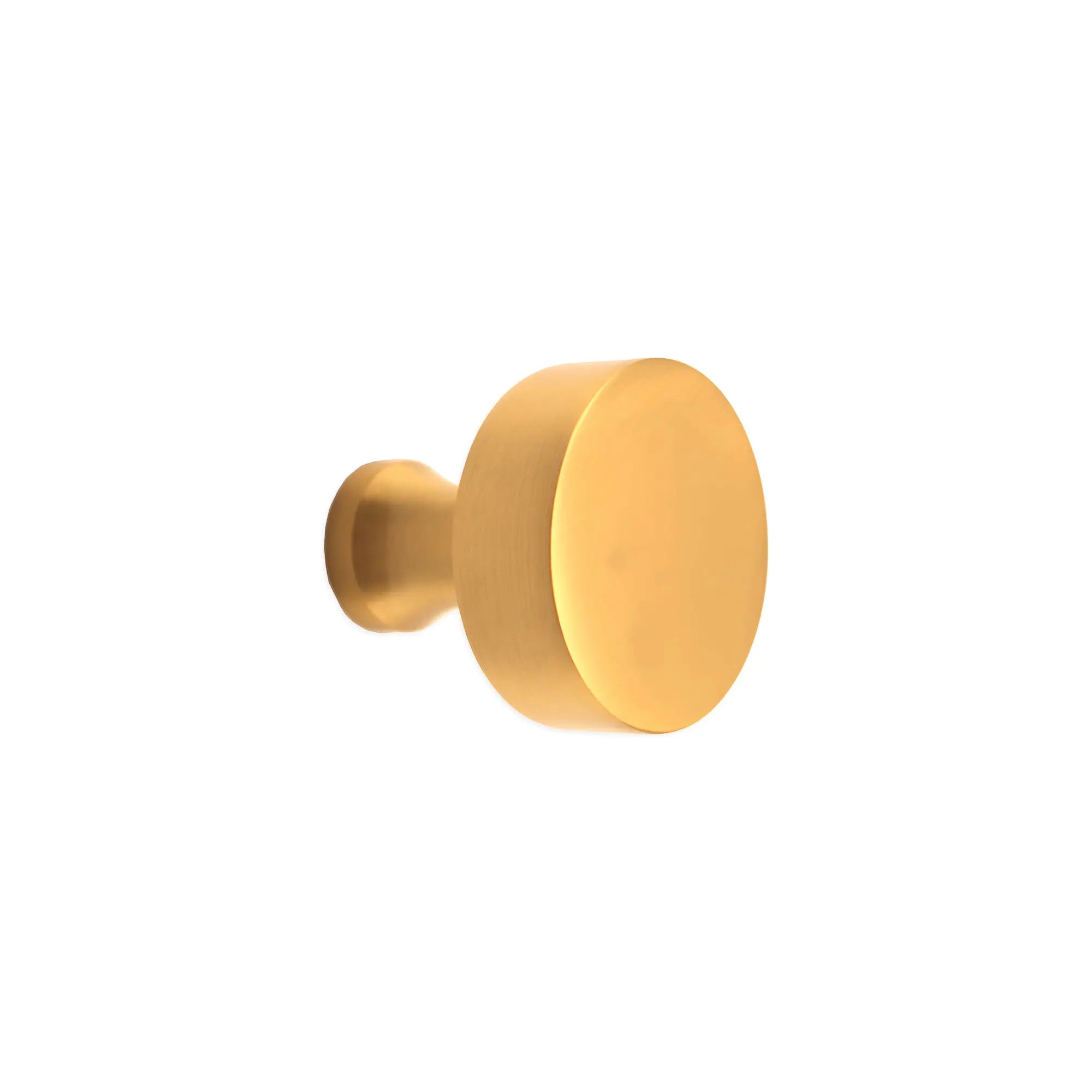 Round Cupboard Knob Satin Brass Spira