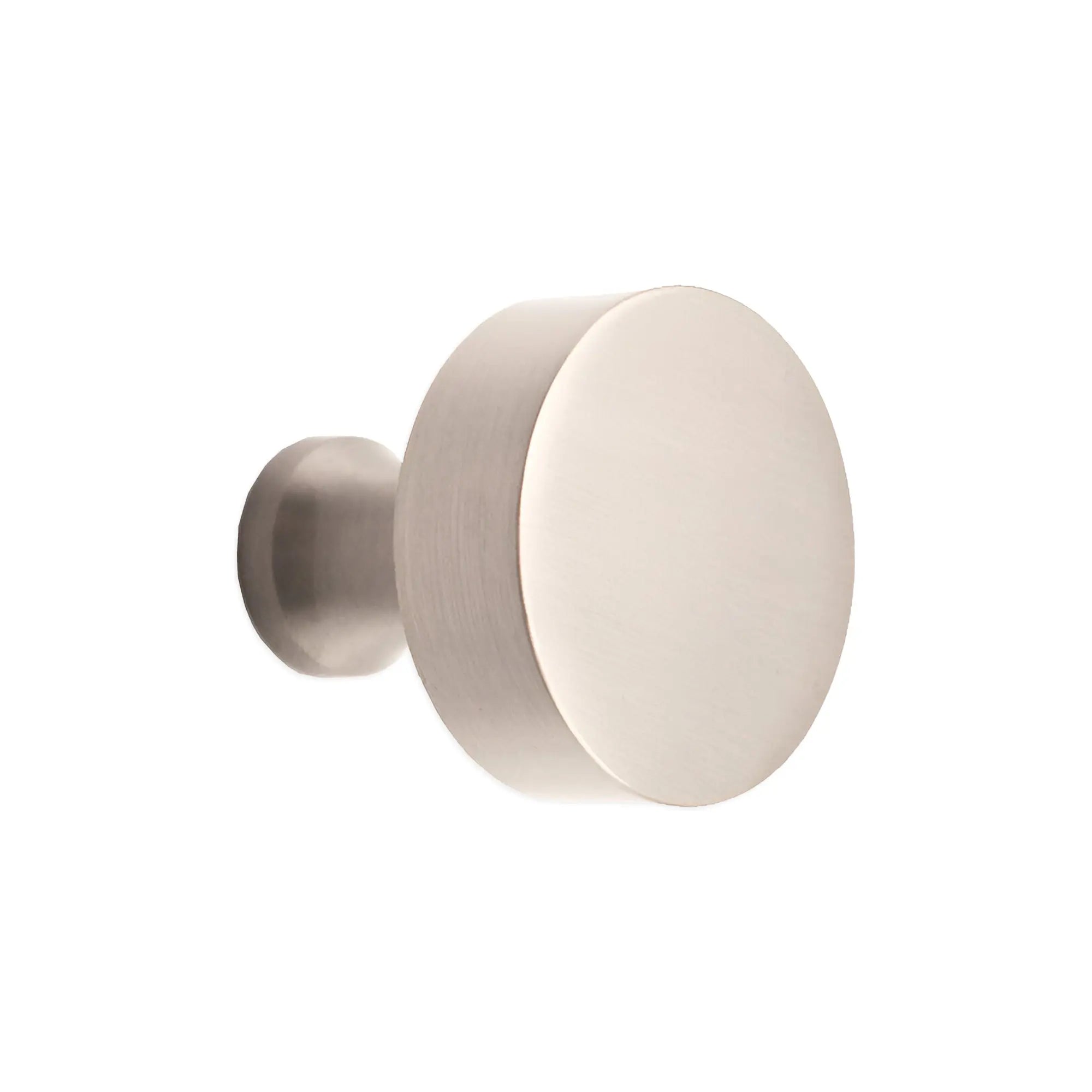 Round Cupboard Knob Satin Silver Spira