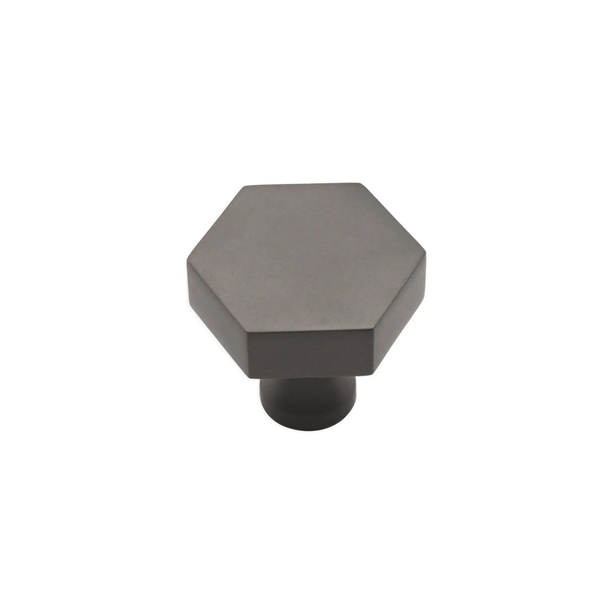 Hexagonal Cupboard Knob Gunmetal Grey Spira