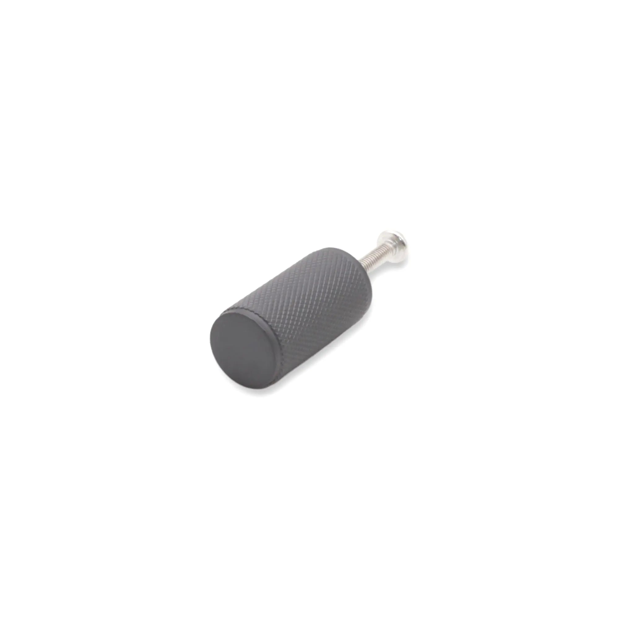 Knurled Cylinder Cupboard Pull Satin Silver Spira