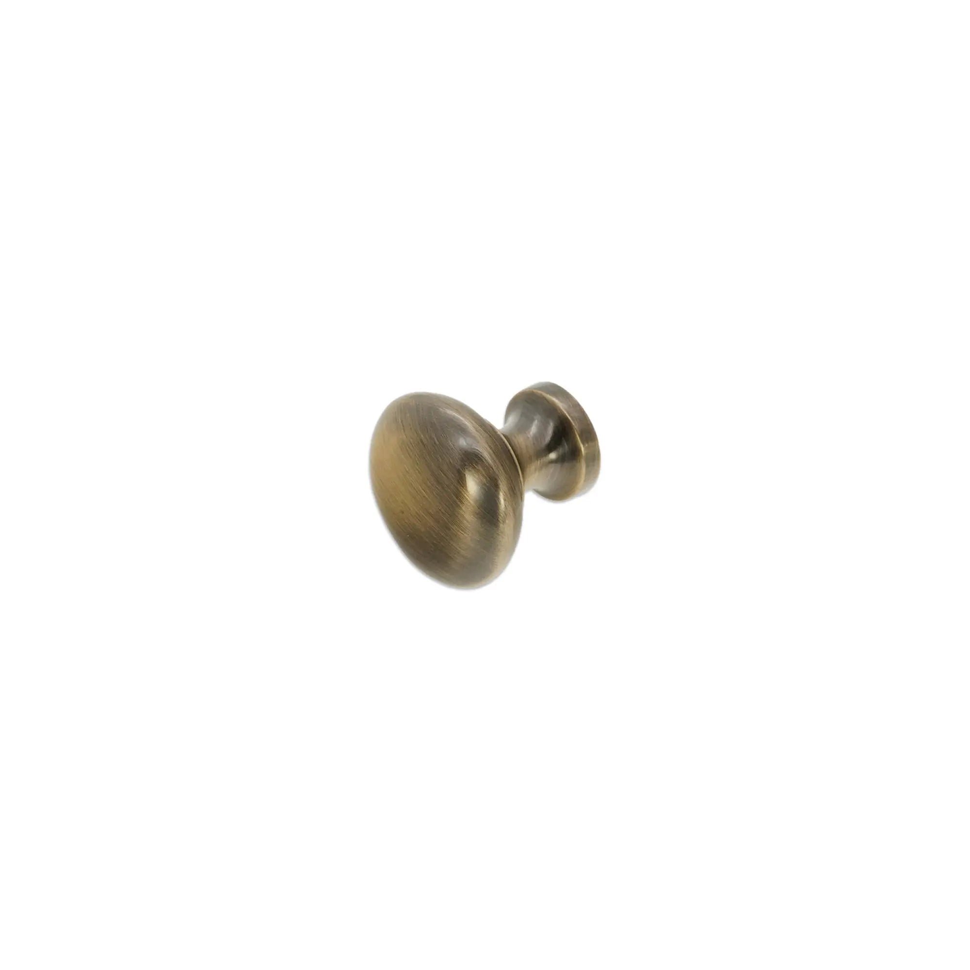 Mushroom 25mm Cupboard Knob Antique Brass Spira