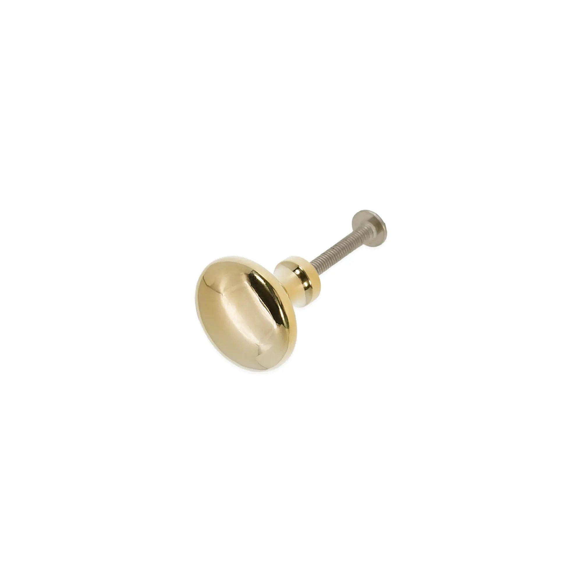 Mushroom 25mm Cupboard Knob Polilshed Brass Unlacquered Spira