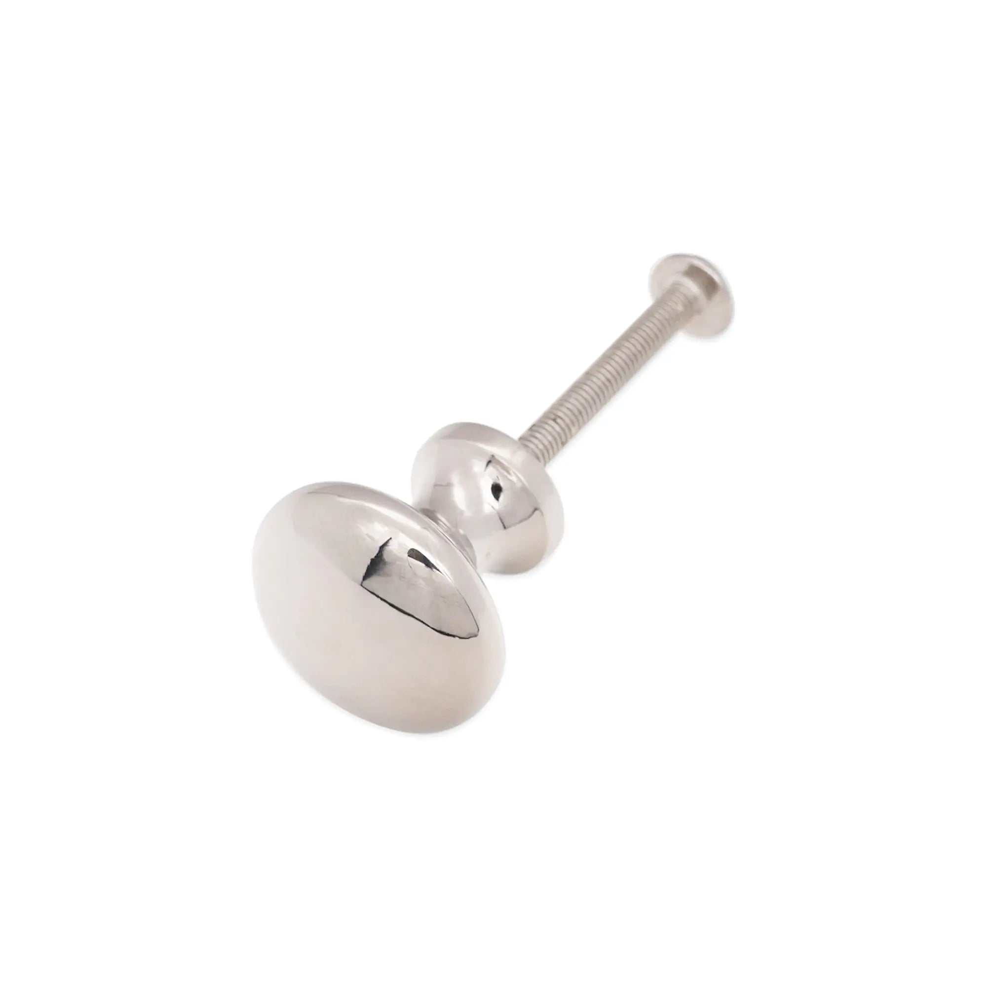 Mushroom 25mm Cupboard Knob Polished Nickel Spira