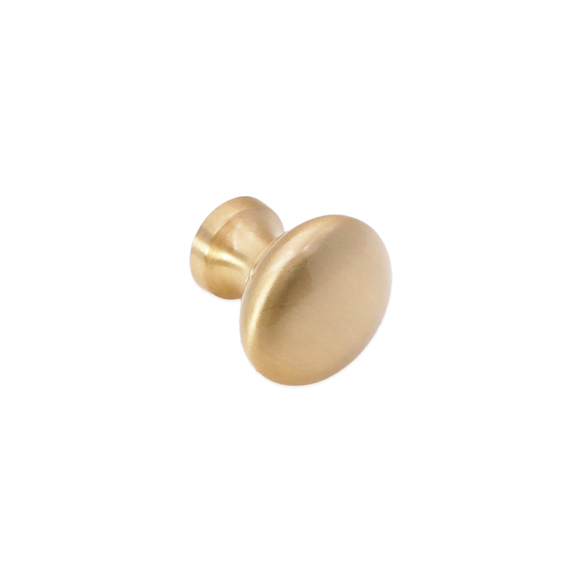 Mushroom 25mm Cupboard Knob Satin Brass