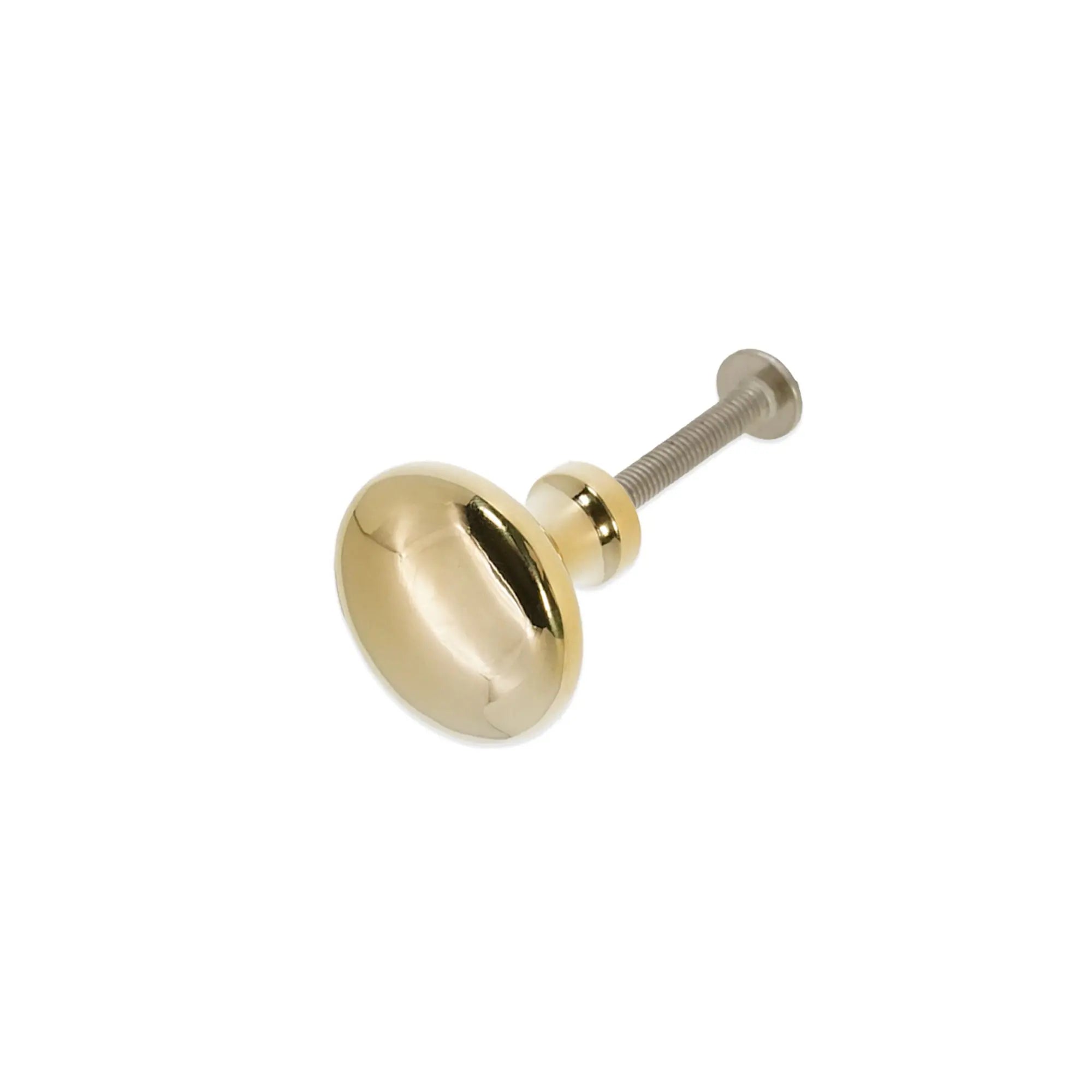 Mushroom 32mm Cupboard Knob Polilshed Brass Unlacquered Spira