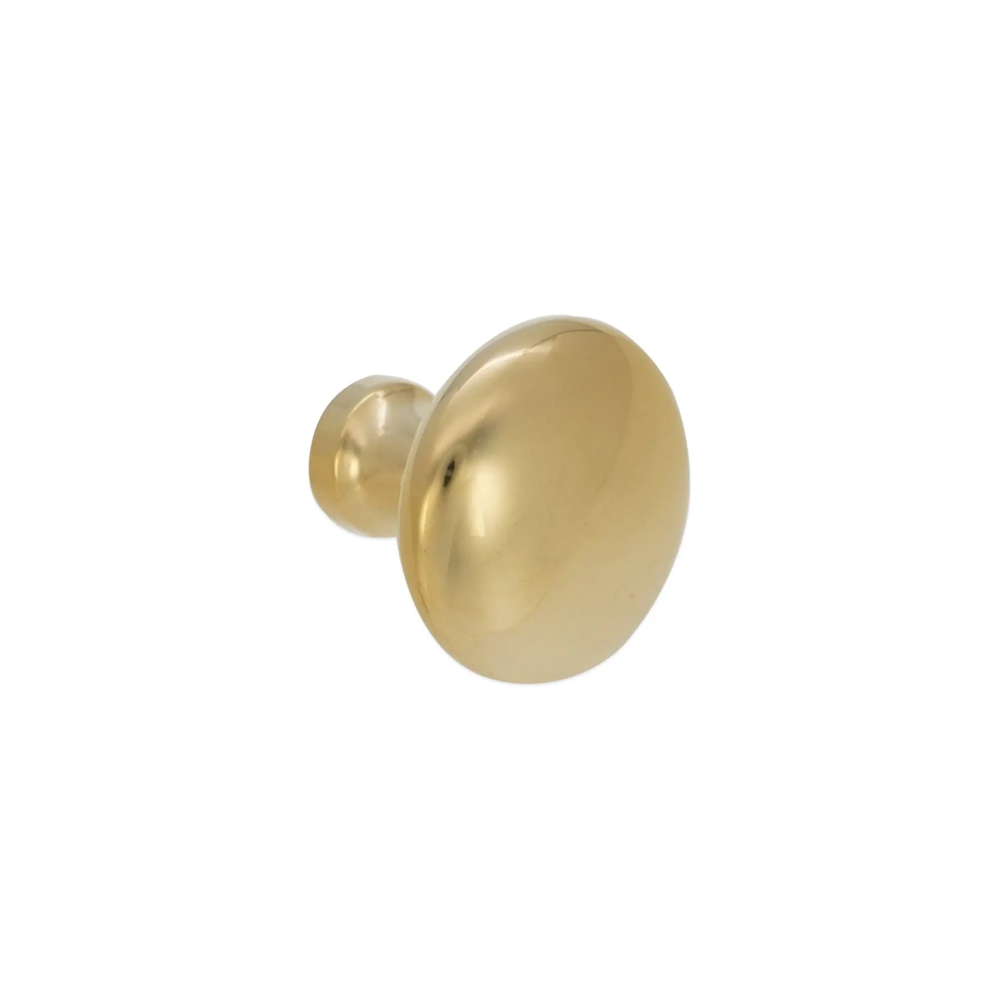 Mushroom 32mm Cupboard Knob Polilshed Brass Unlacquered Spira
