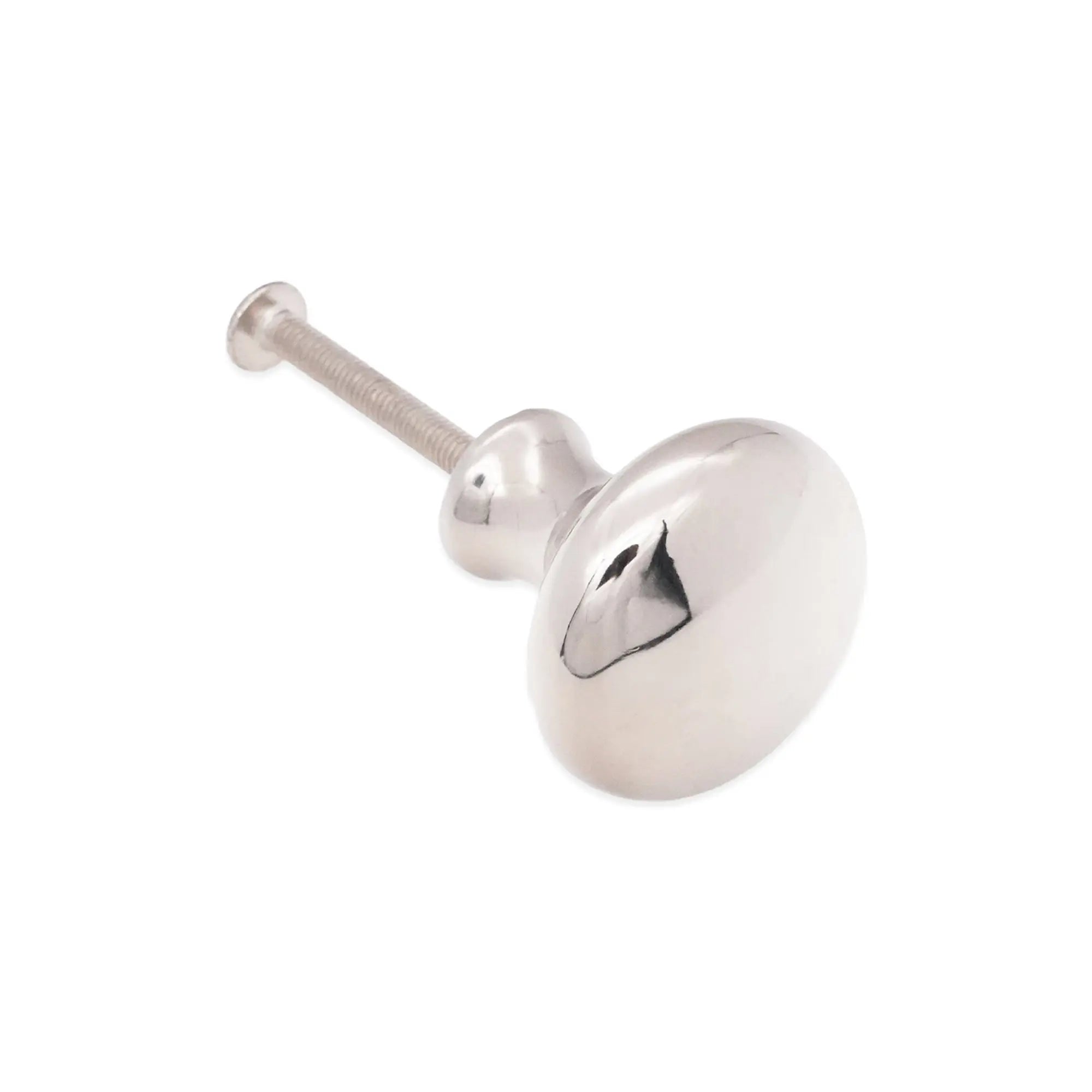 Mushroom 32mm Cupboard Knob Polished Nickel Spira