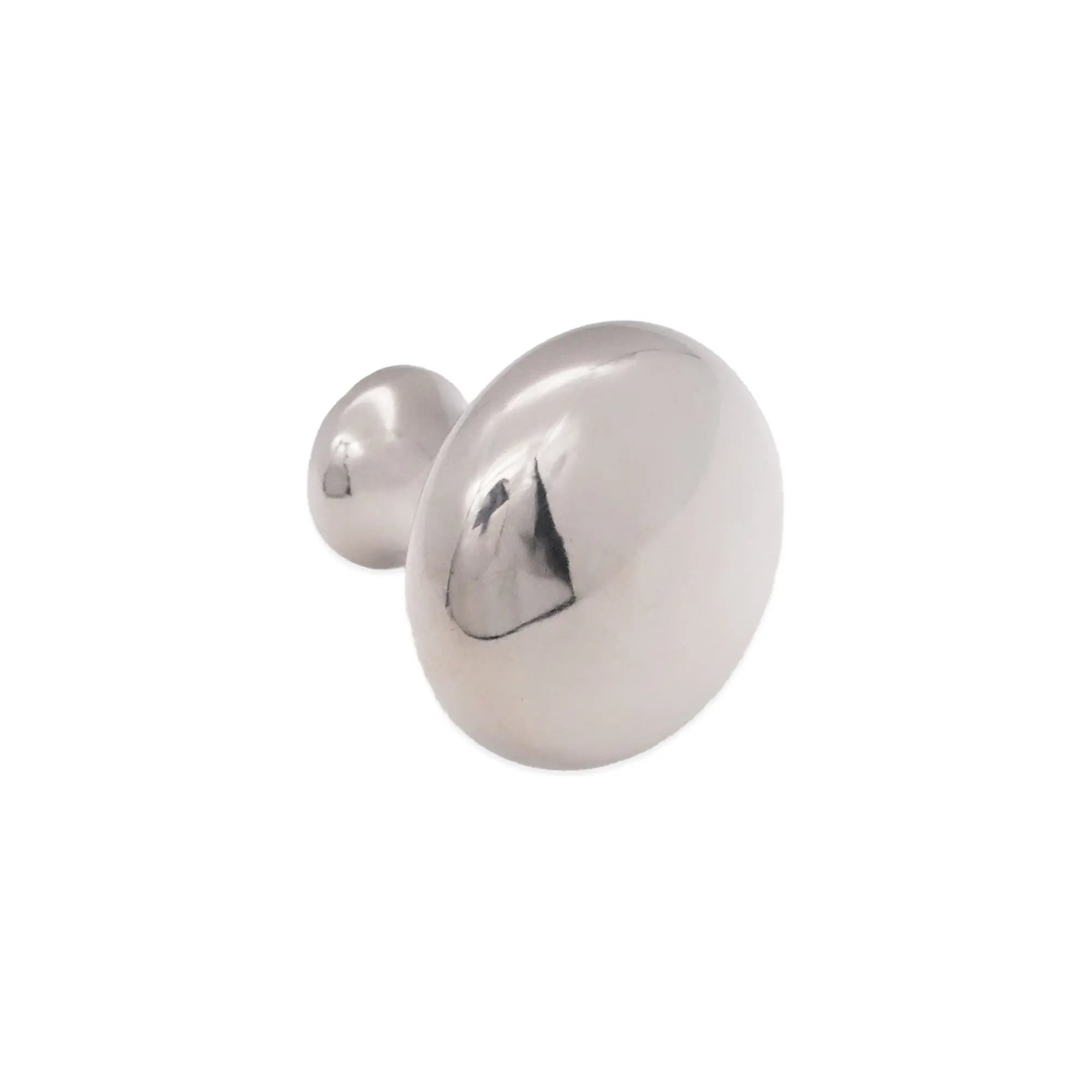 Mushroom 32mm Cupboard Knob Polished Nickel Spira