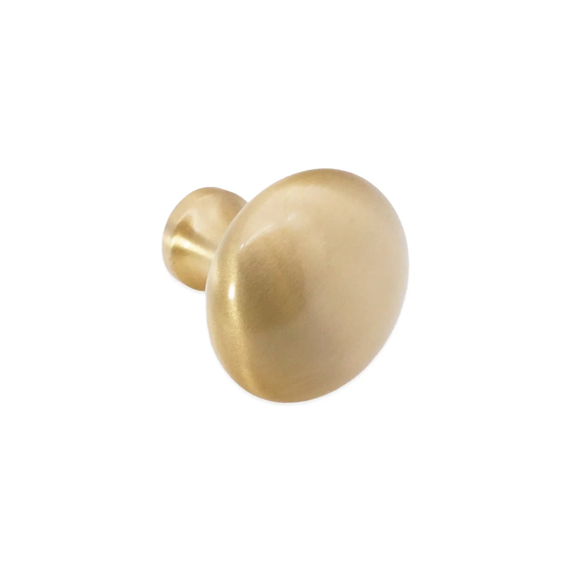 Mushroom 32mm Cupboard Knob Satin Brass Spira