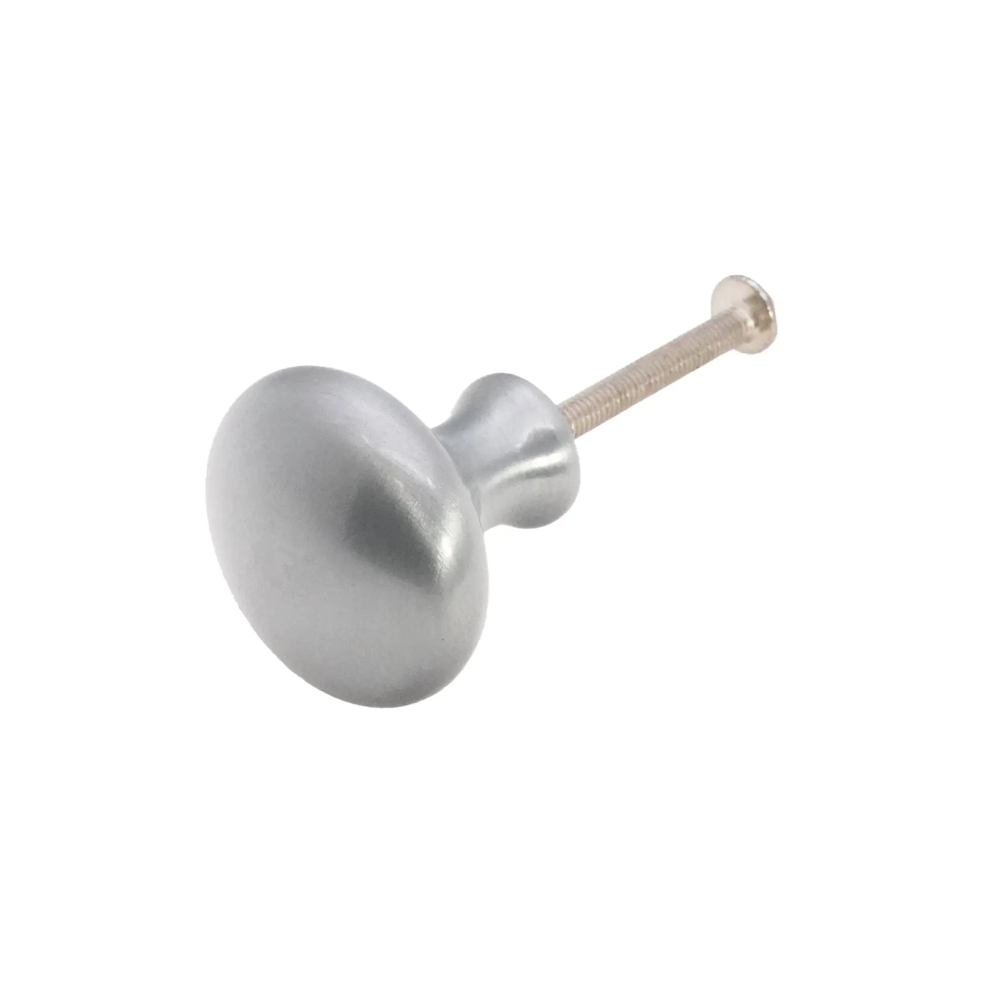 Mushroom 32mm Cupboard Knob Satin Chrome Spira