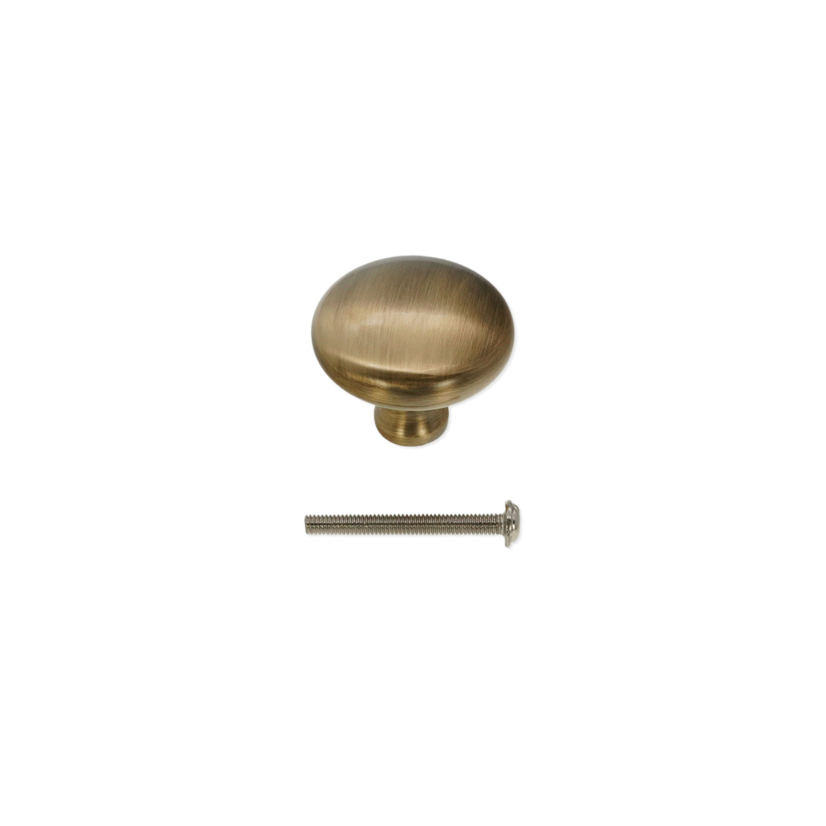 Mushroom 38mm Cupboard Knob Antique Brass