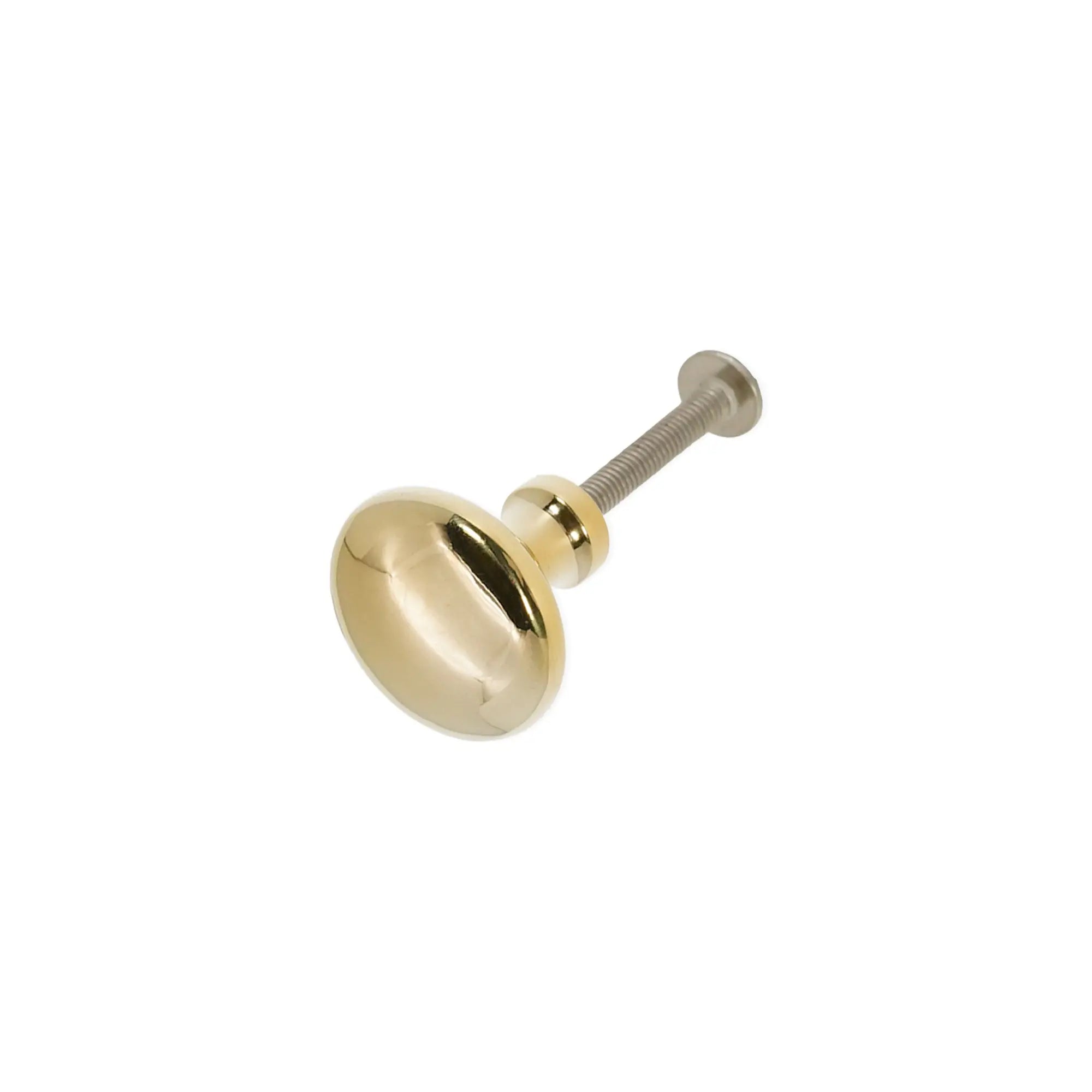 Mushroom 38mm Cupboard Knob Polilshed Brass Unlacquered Spira
