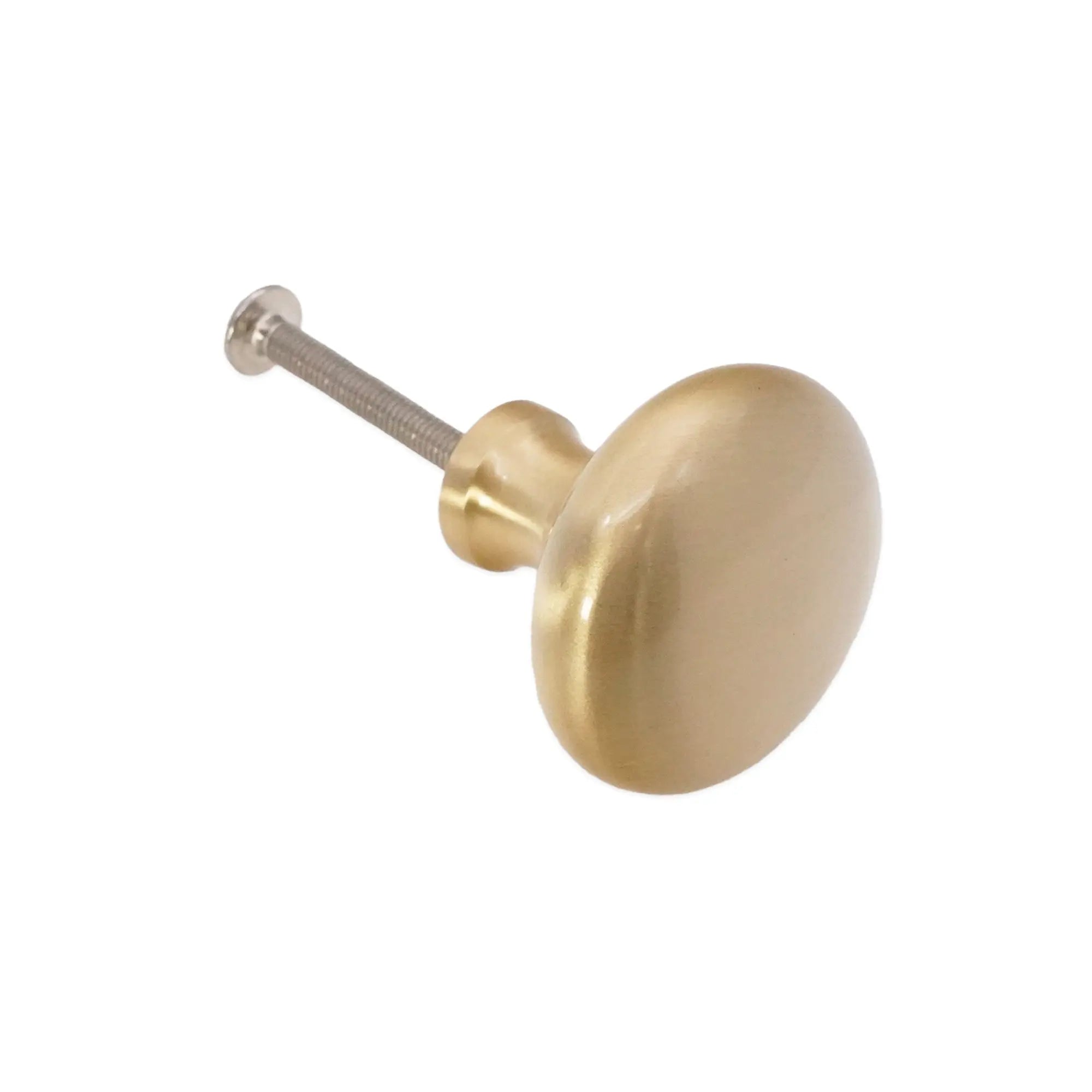 Mushroom 38mm Cupboard Knob Satin Brass Spira