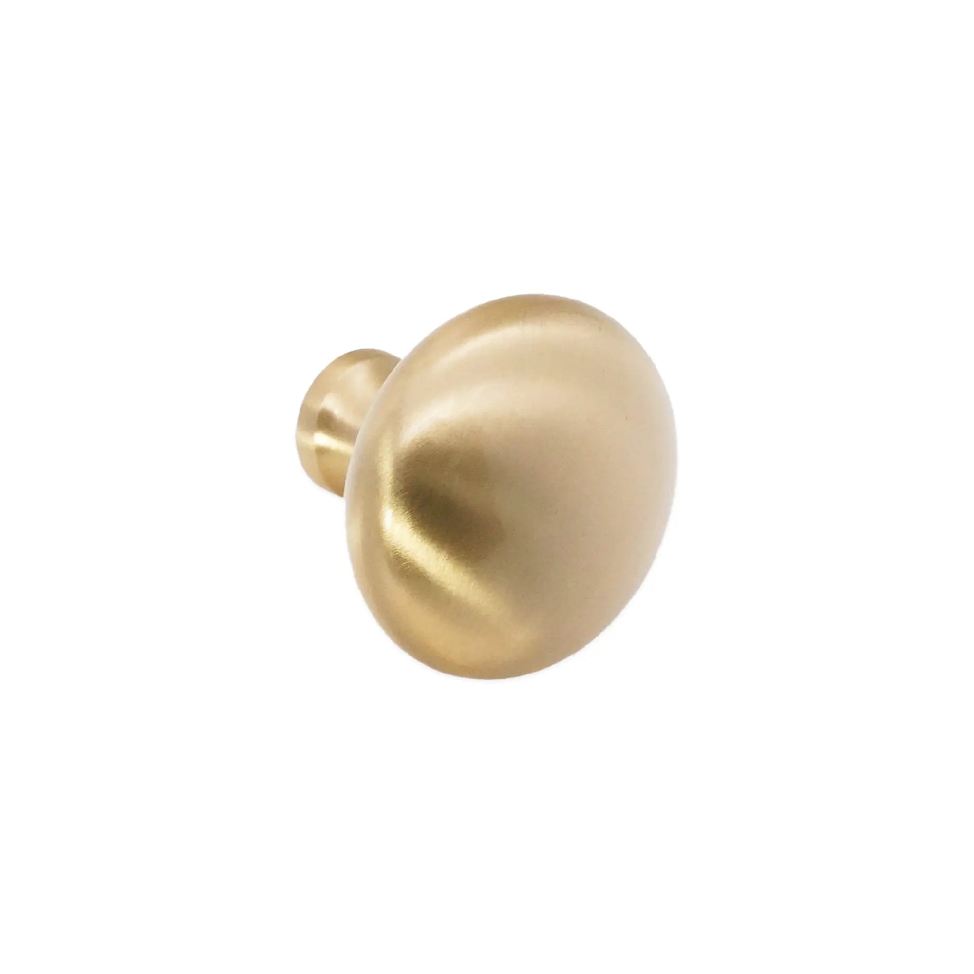 Mushroom 38mm Cupboard Knob Satin Brass Spira
