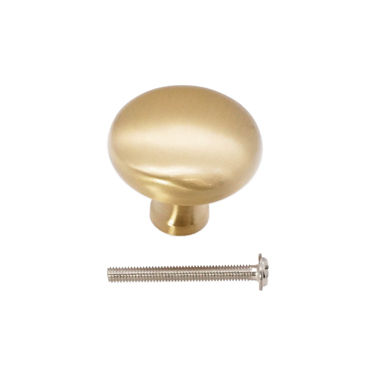 Mushroom 38mm Cupboard Knob Satin Brass
