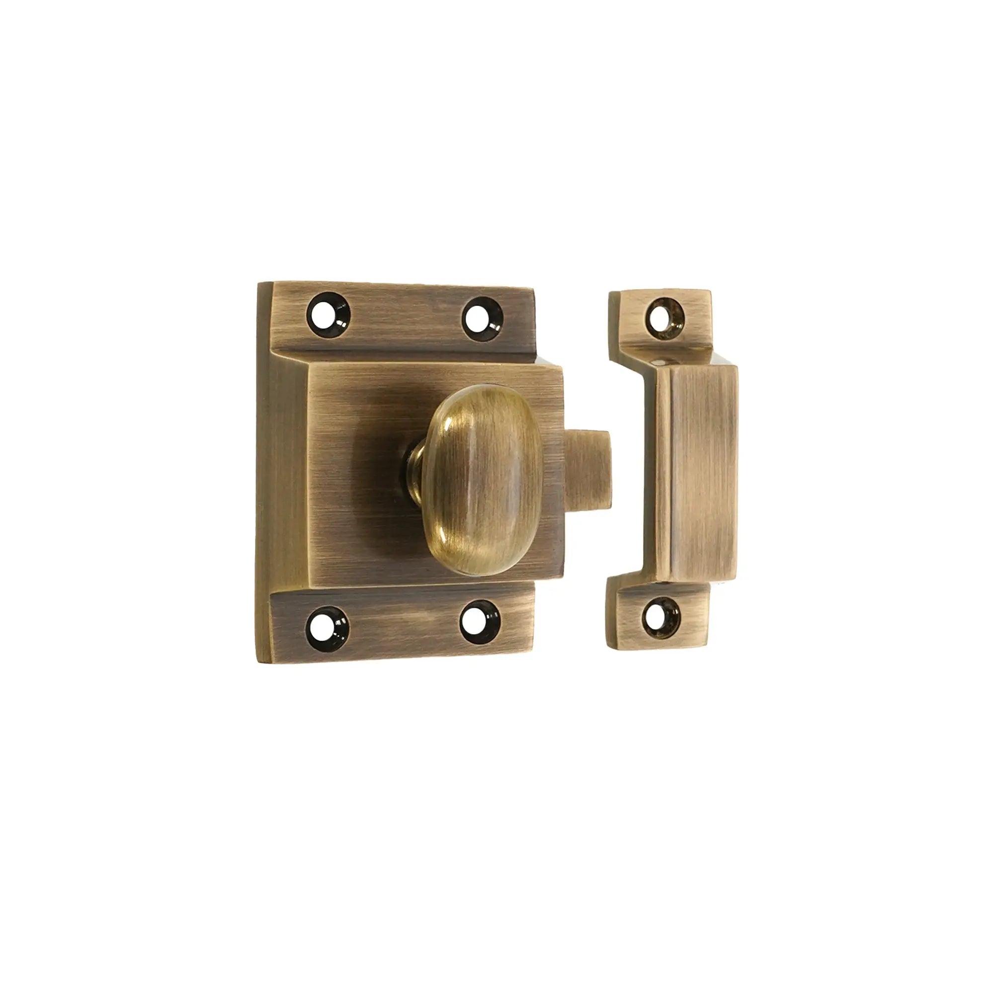 Cupboard Catch Antique Brass Spira