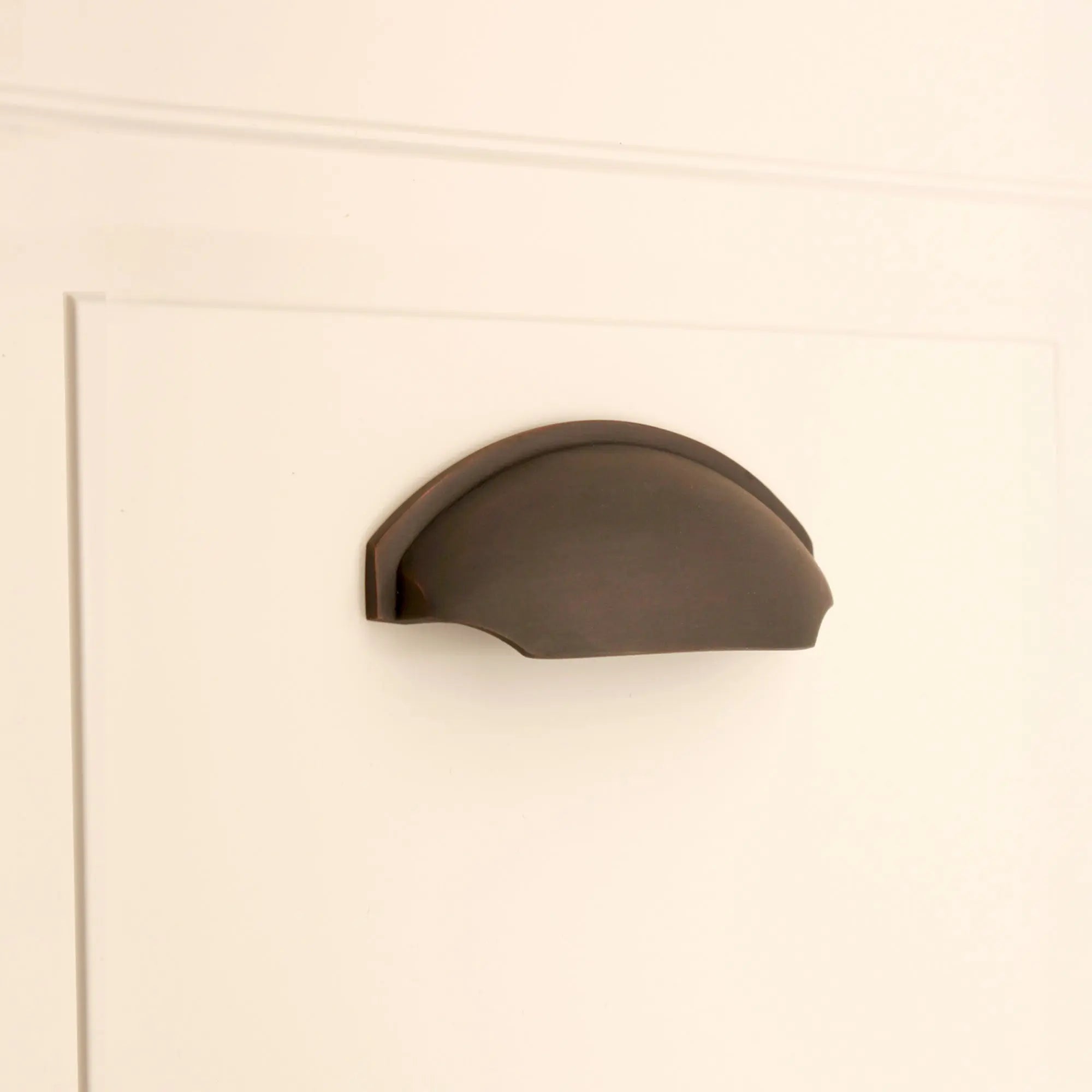 Tulip Cup Drawer Pull Aged Bronze Spira