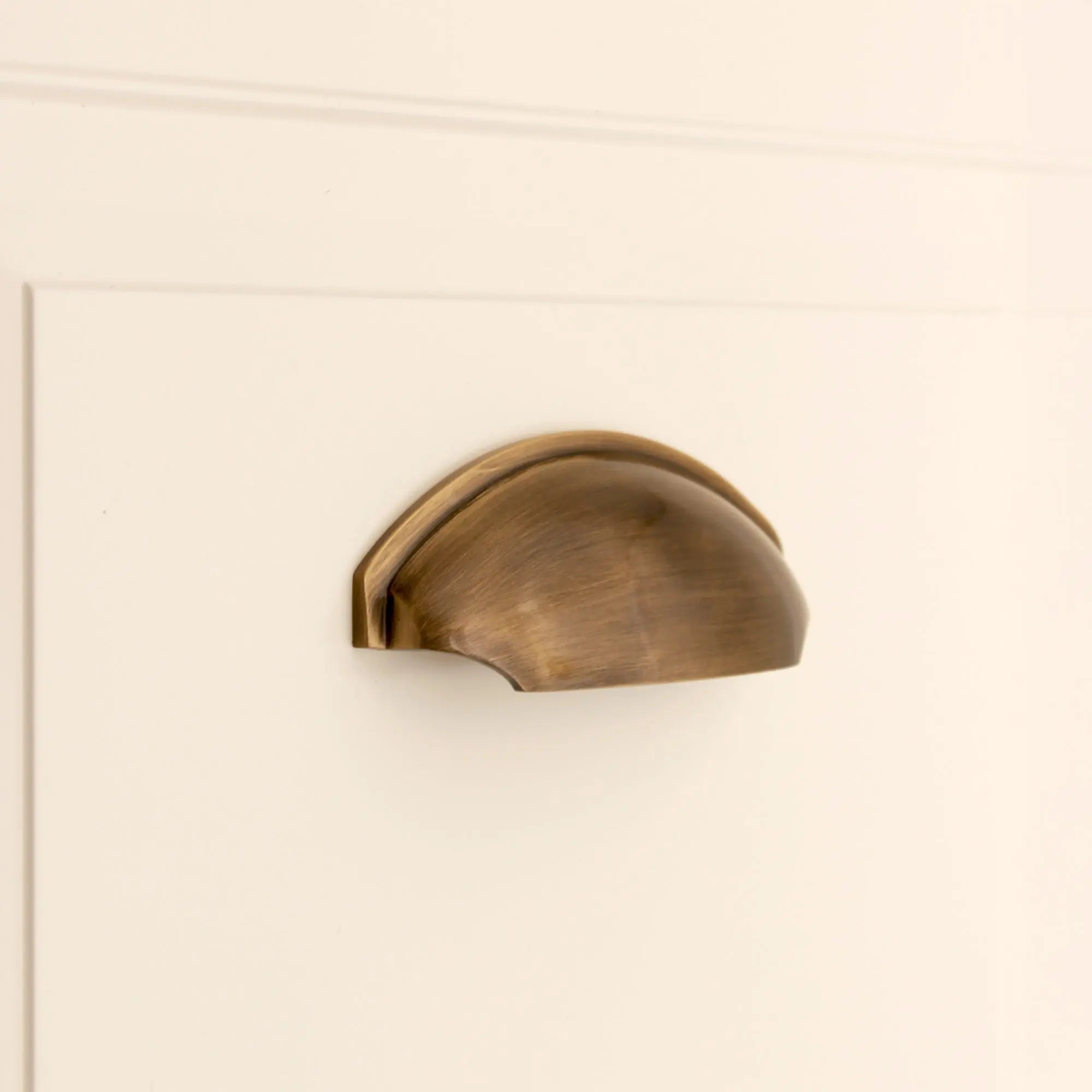 Tulip Cup Drawer Pull Antique Brass Spira