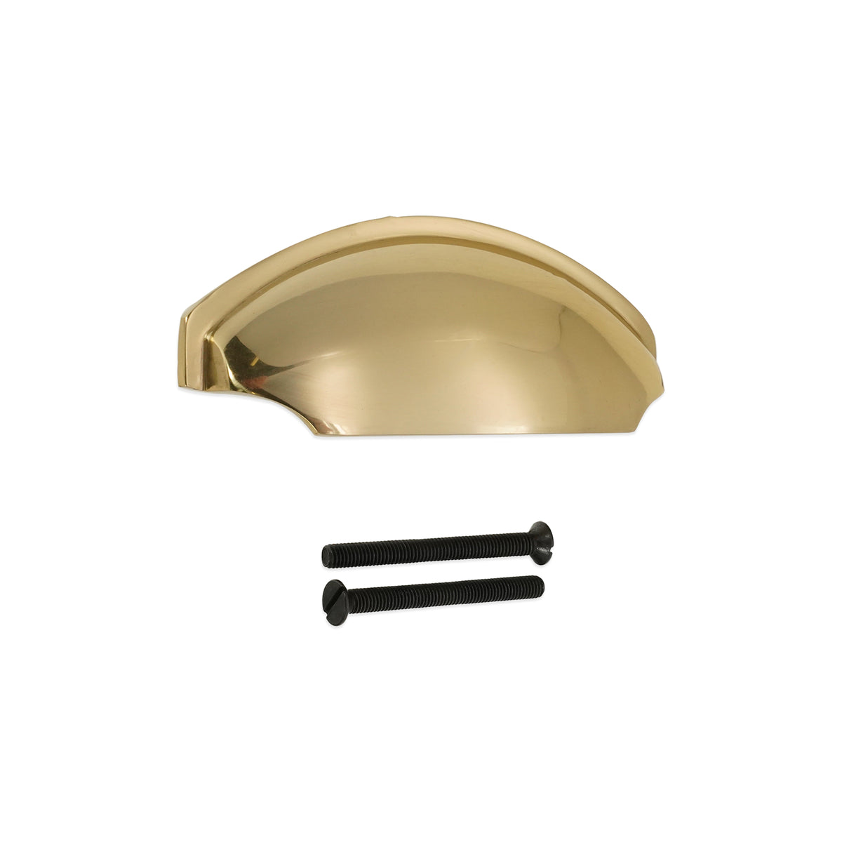 Tulip Cup Drawer Pull Polished Brass