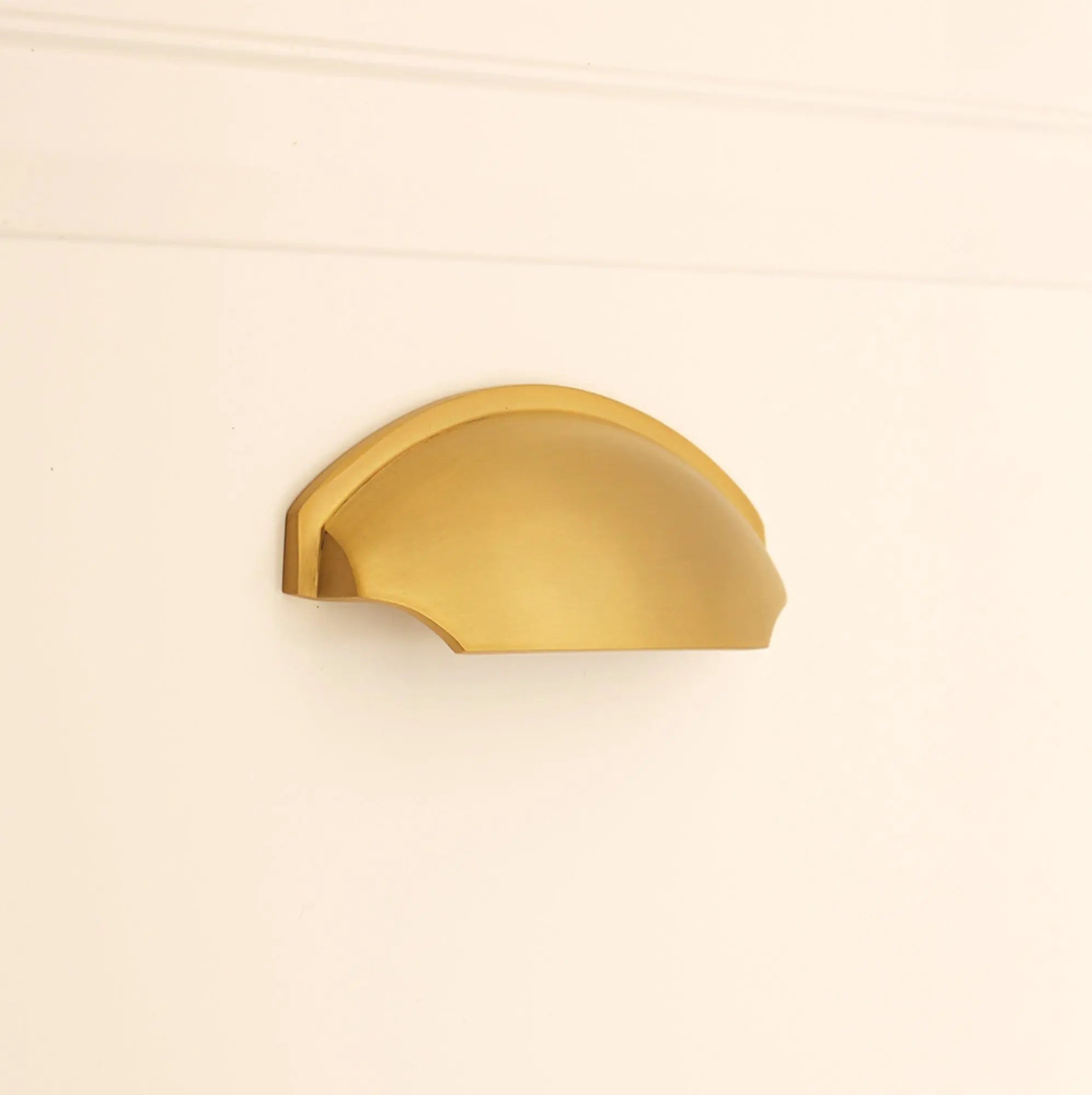 Tulip Cup Drawer Pull Satin Brass Spira