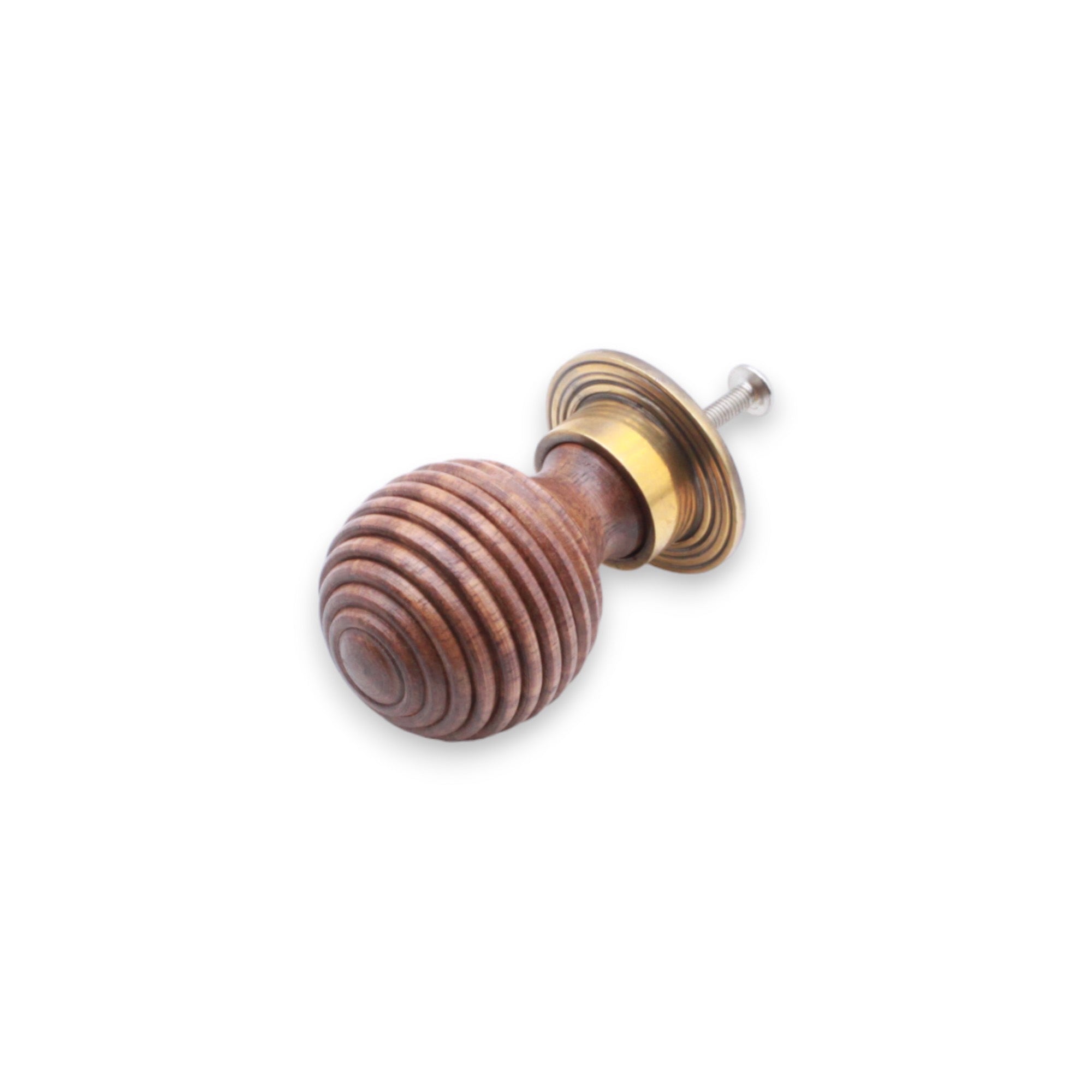 Rosewood Preston Large Cupboard Knob Aged Brass
