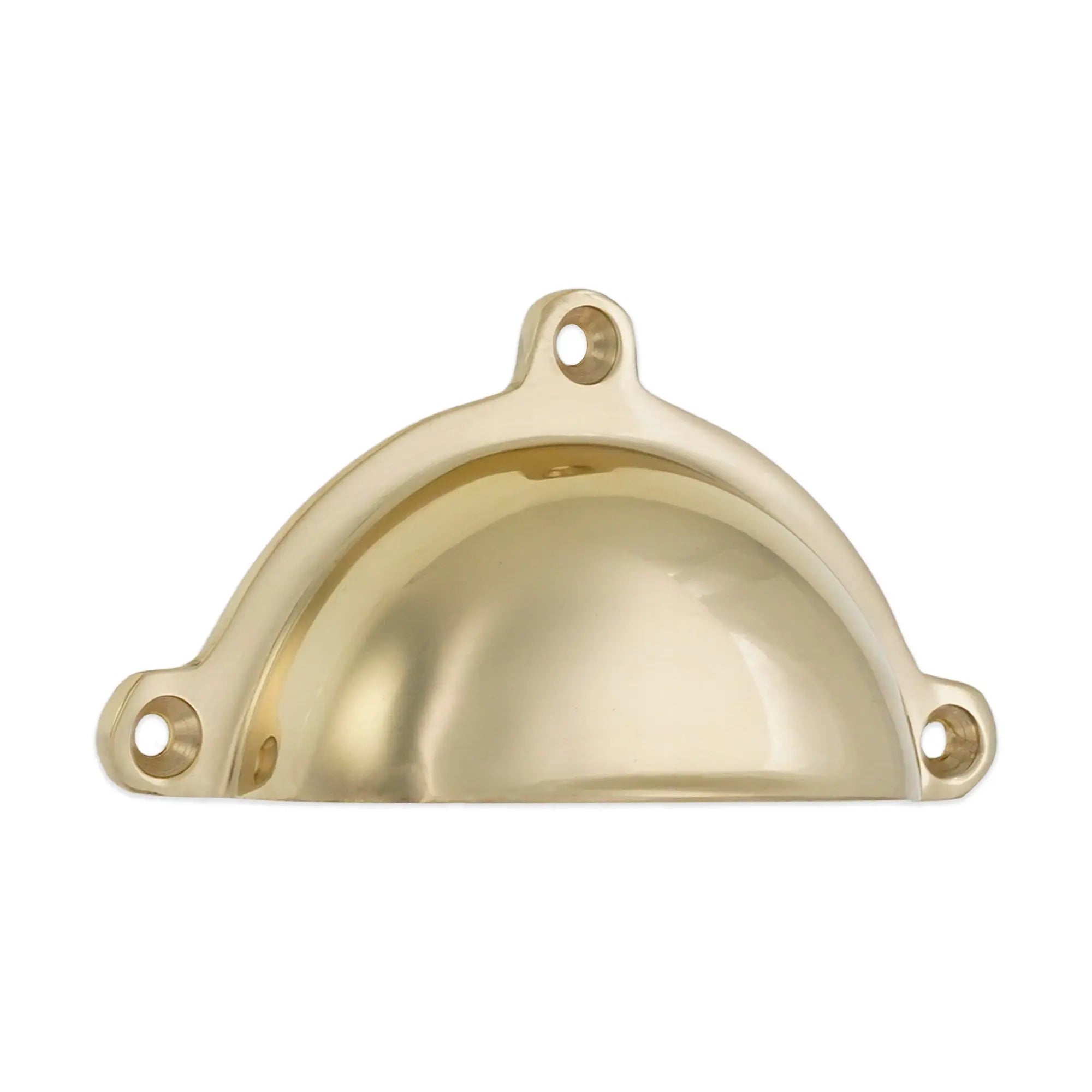 Cottage Cup Pull Polished Brass Spira