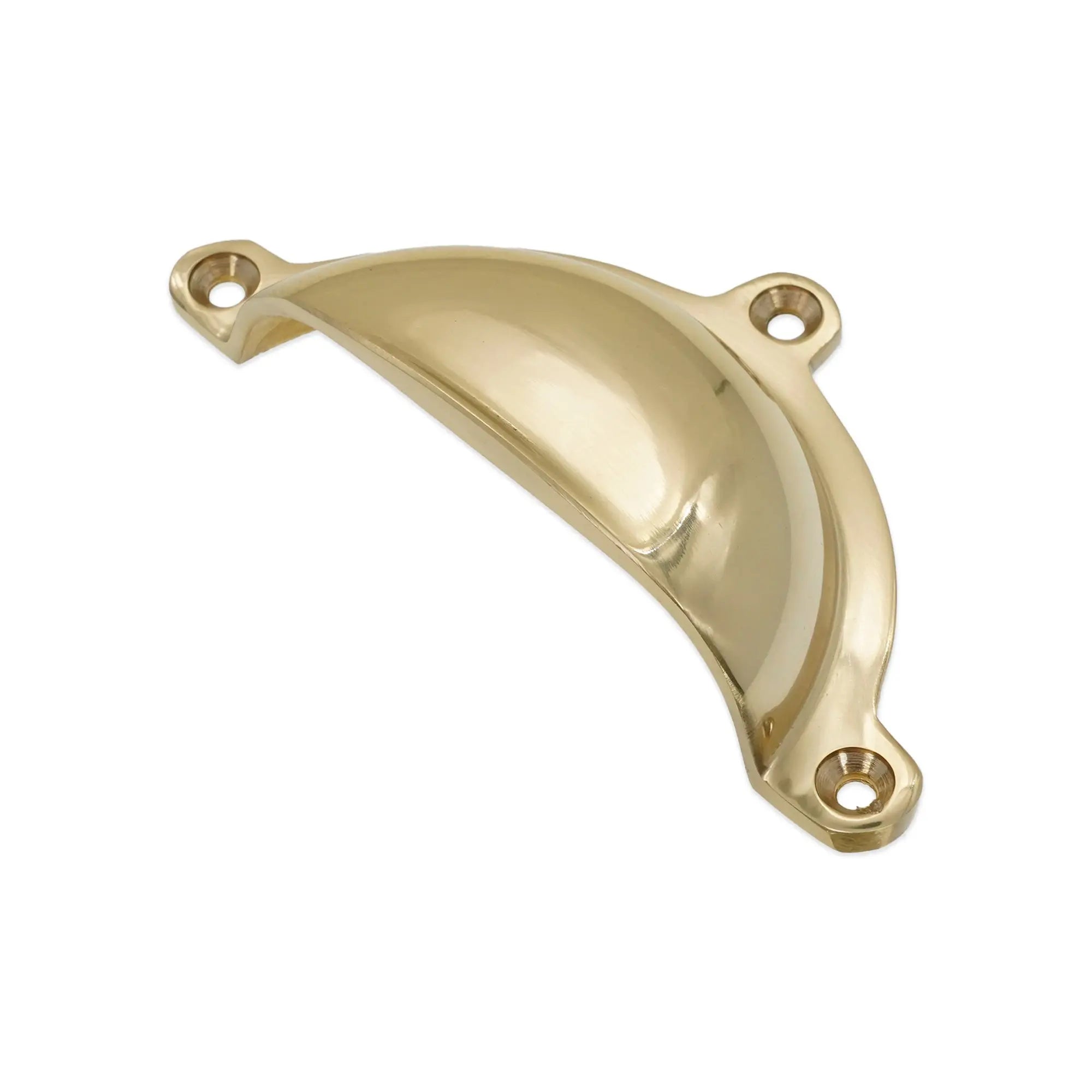 Cottage Cup Pull Polished Brass Spira
