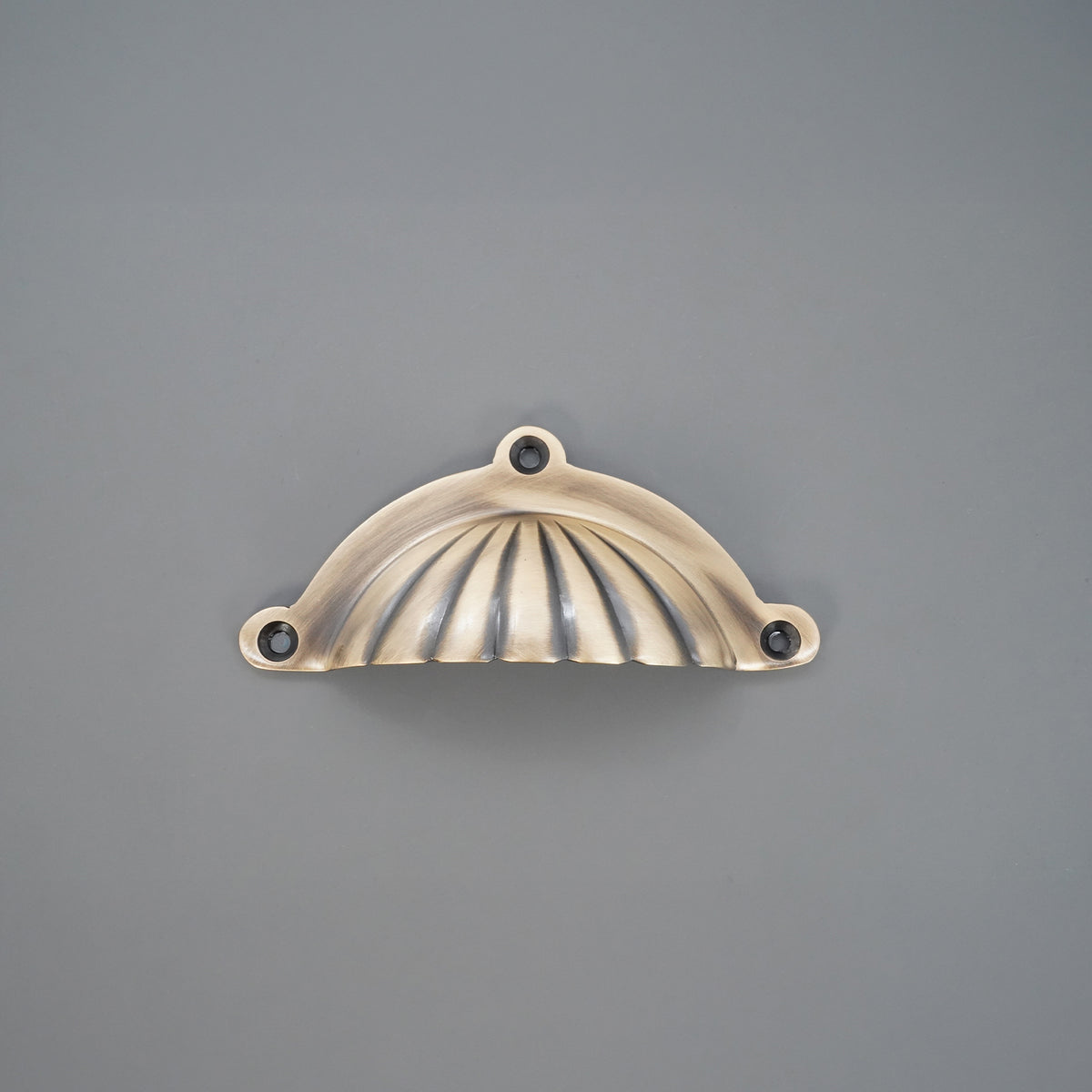 Shell Cup Pull Antique Brass