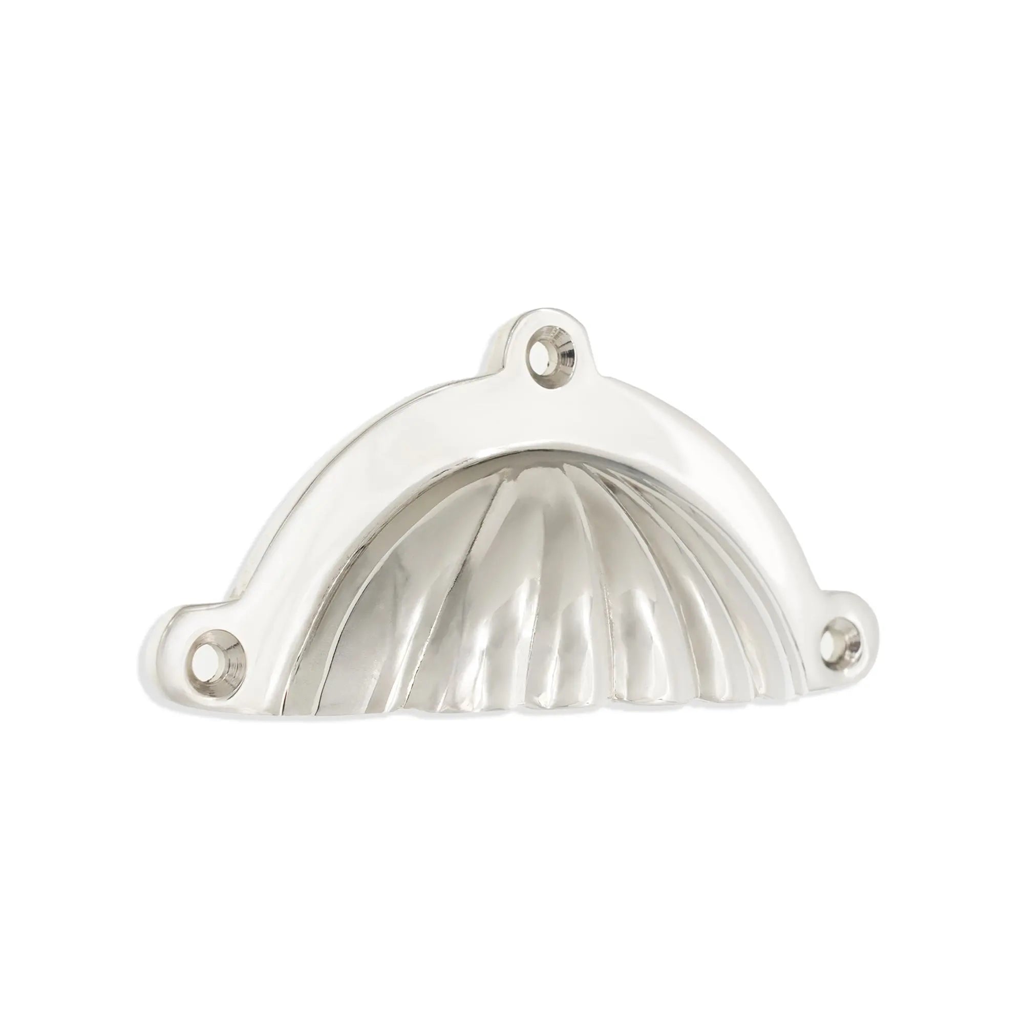 Shell Cup Pull Polished Nickel Spira