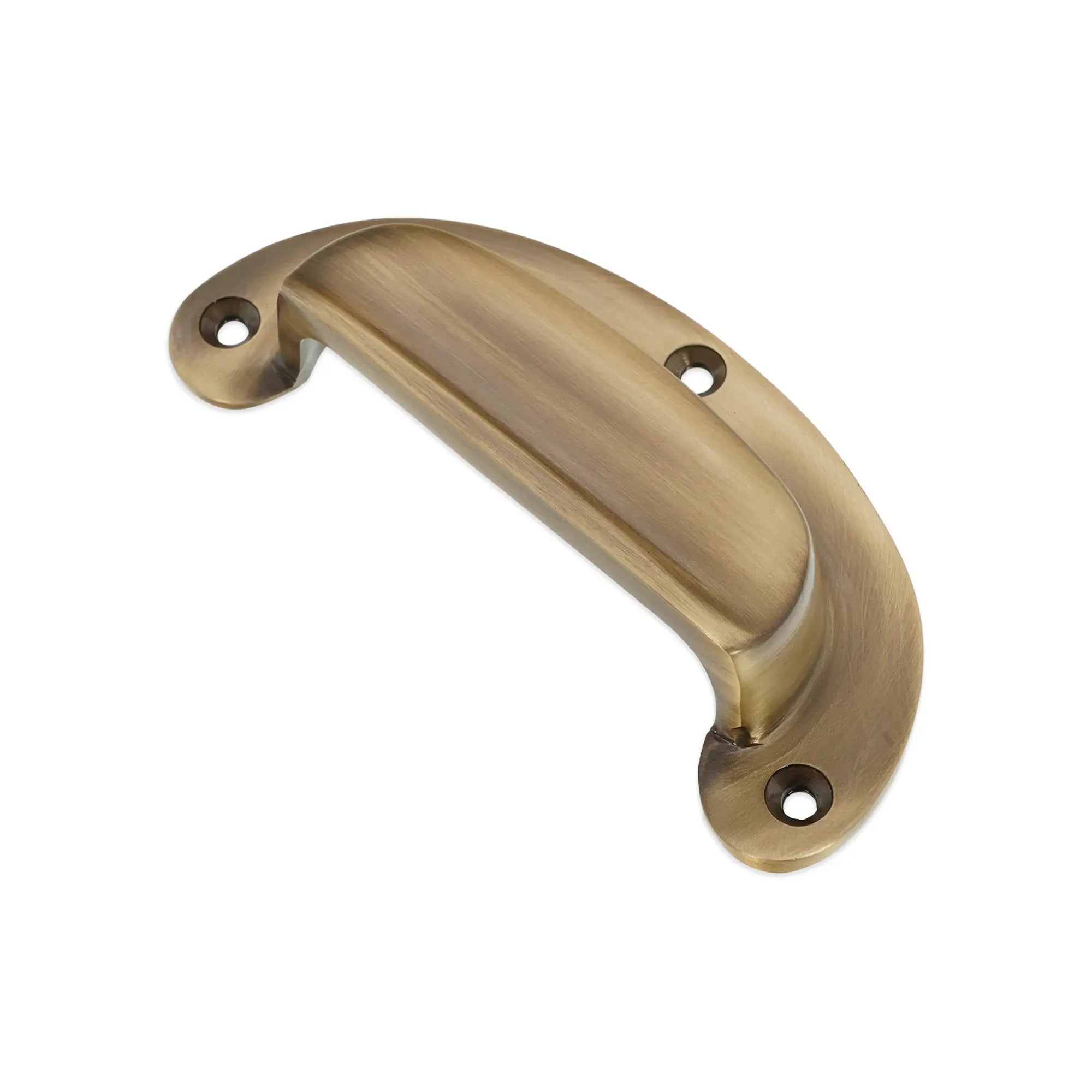 Traditional Cup Pull Antique Brass Spira