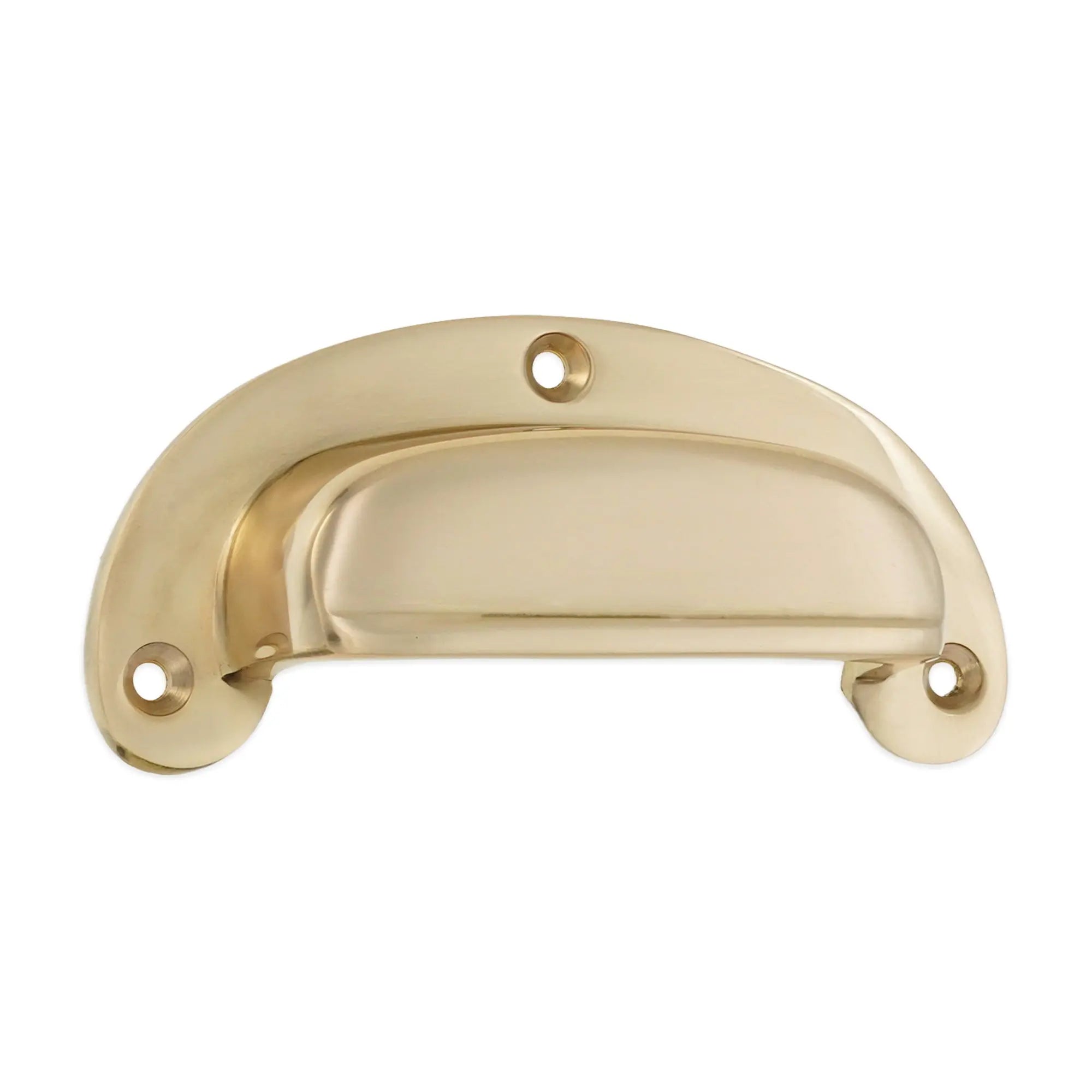 Traditional Cup Pull Polished Brass Spira
