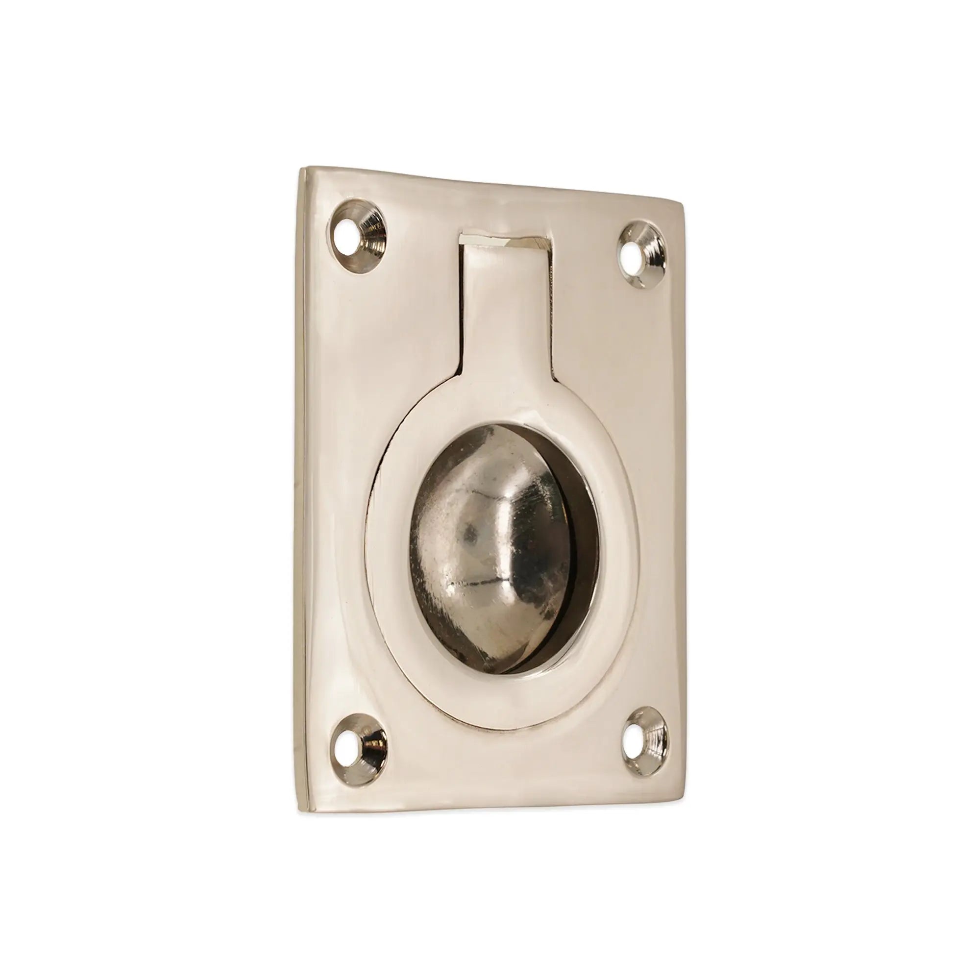 Ring Pull Square Flush Polished Nickel Spira